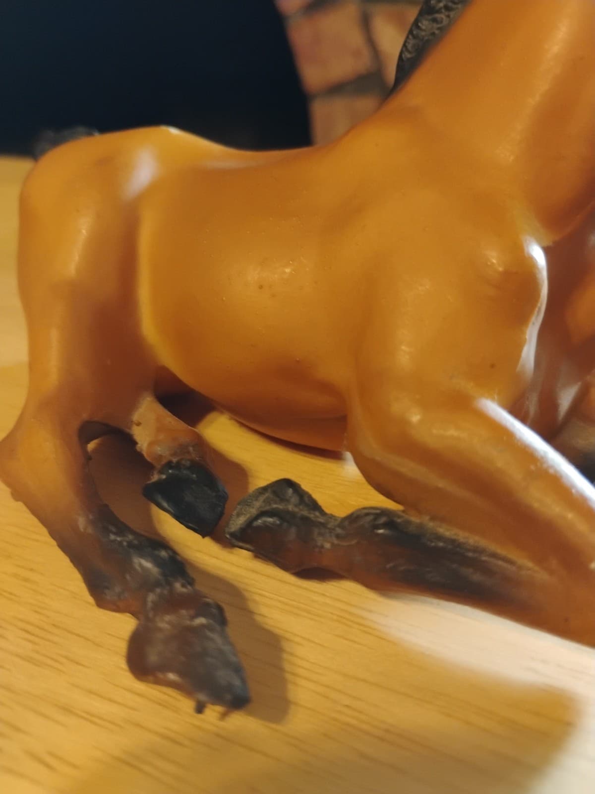 Vintage BREYER Lying Down Foal #166 buckskin, bald face, black tail mane(Sh) 3