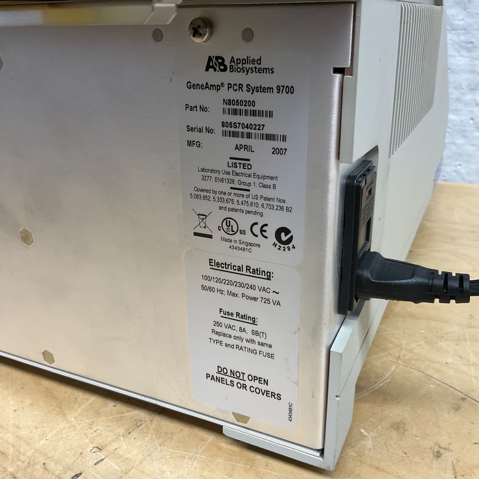 Applied Biosystems ABI GeneAmp PCR System 9700 384-Well Thermal Cycler 6