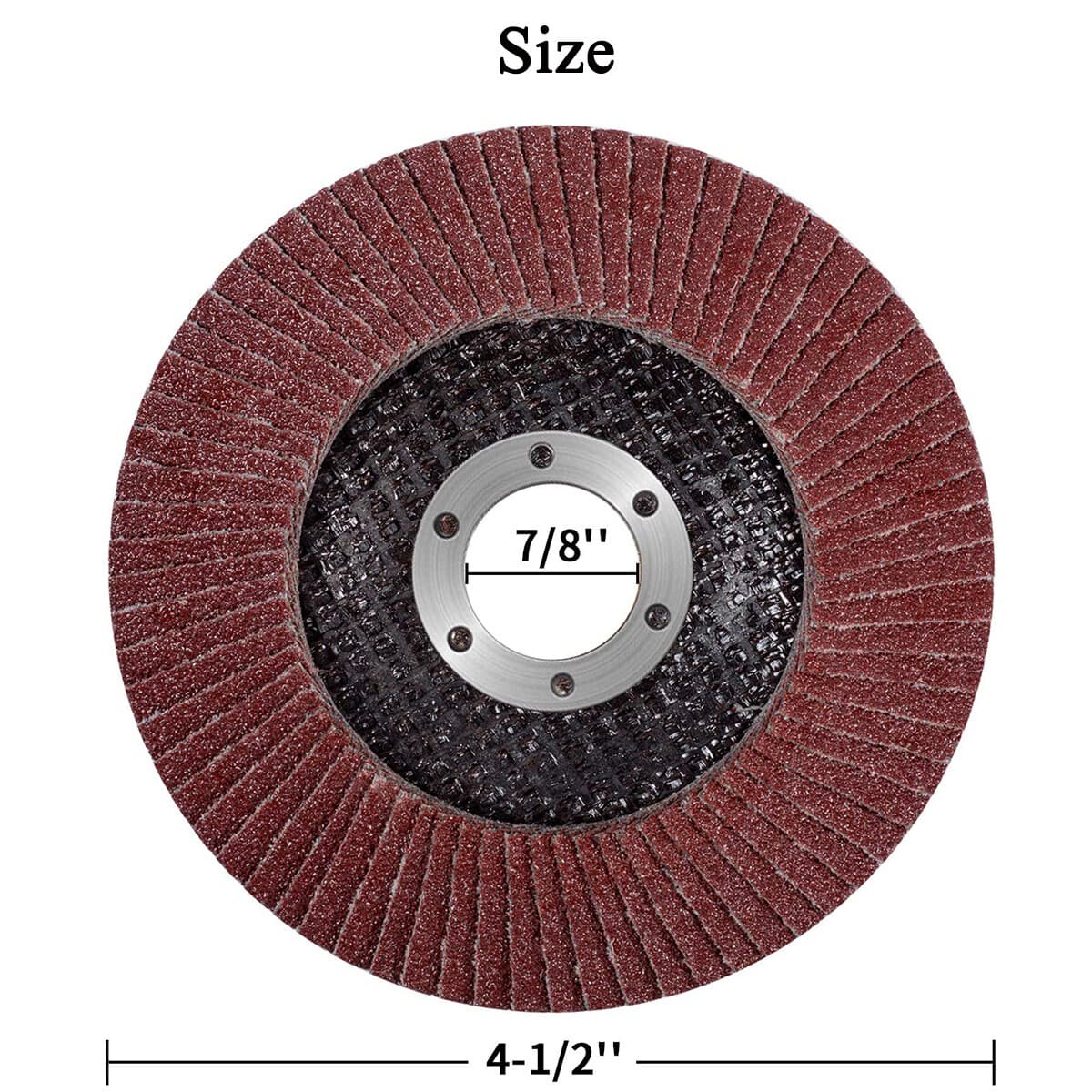 100x 4-1/2" Aluminum Oxide Flap Discs 40 Grit 4.5 Grinder Sanding Grinding Wheel 6
