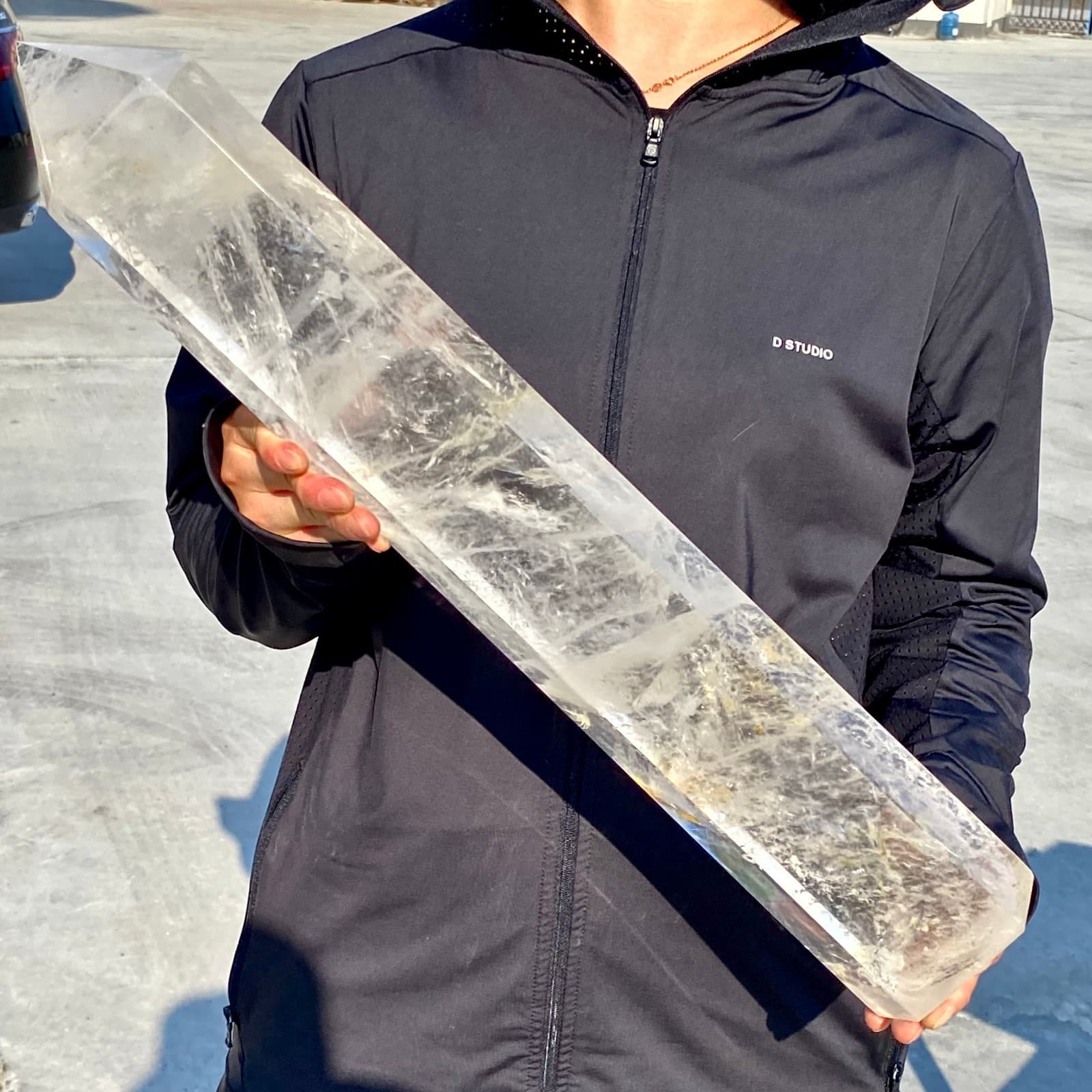 13.78LB Natural Clear Crystal Obelisk Quartz Energy Tower Point Reiki Healing 3