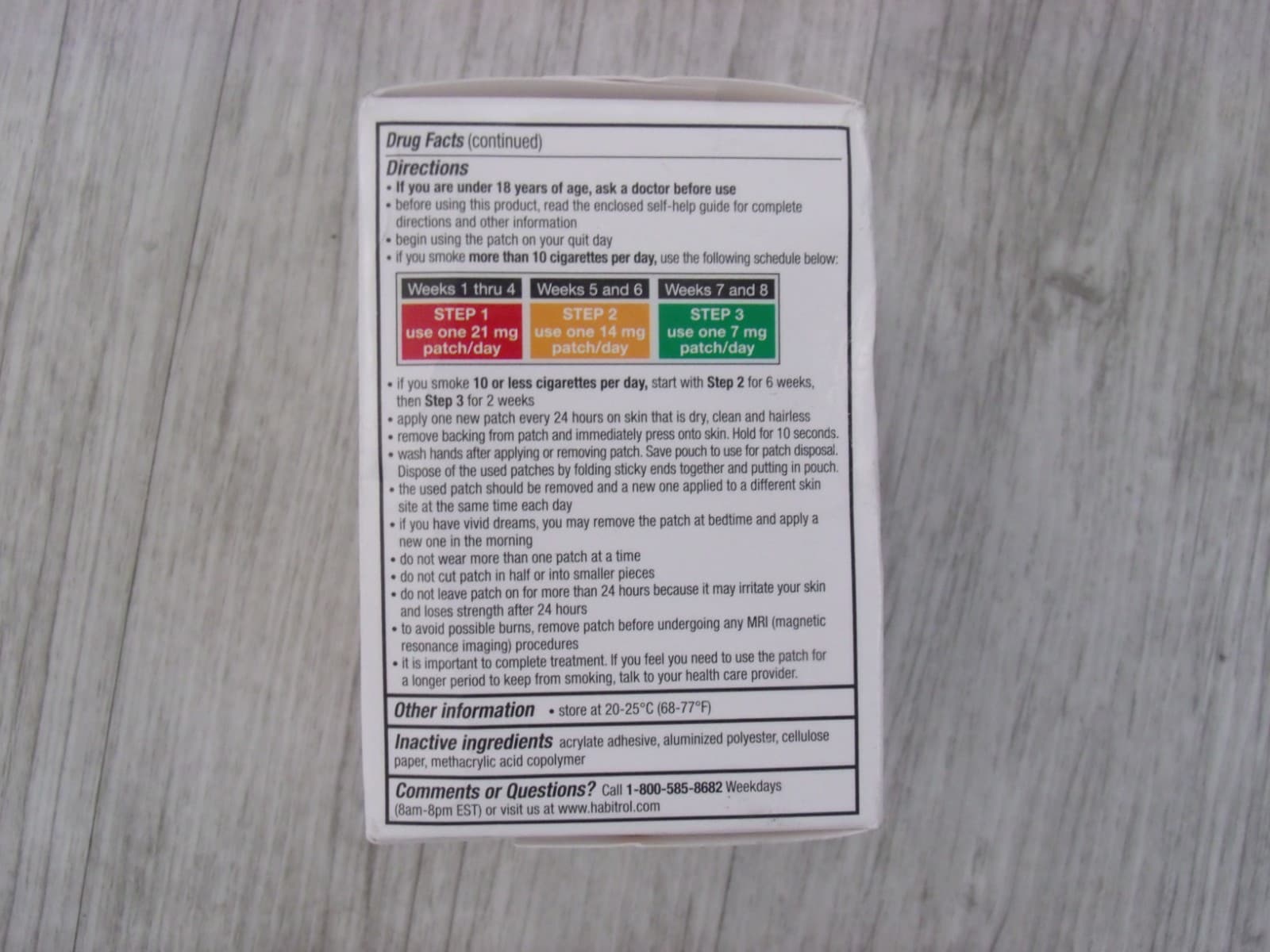 Habitrol Nicotine Transdermal System Patch - 8 Week Kit - 56 Patches Step 1-3 2