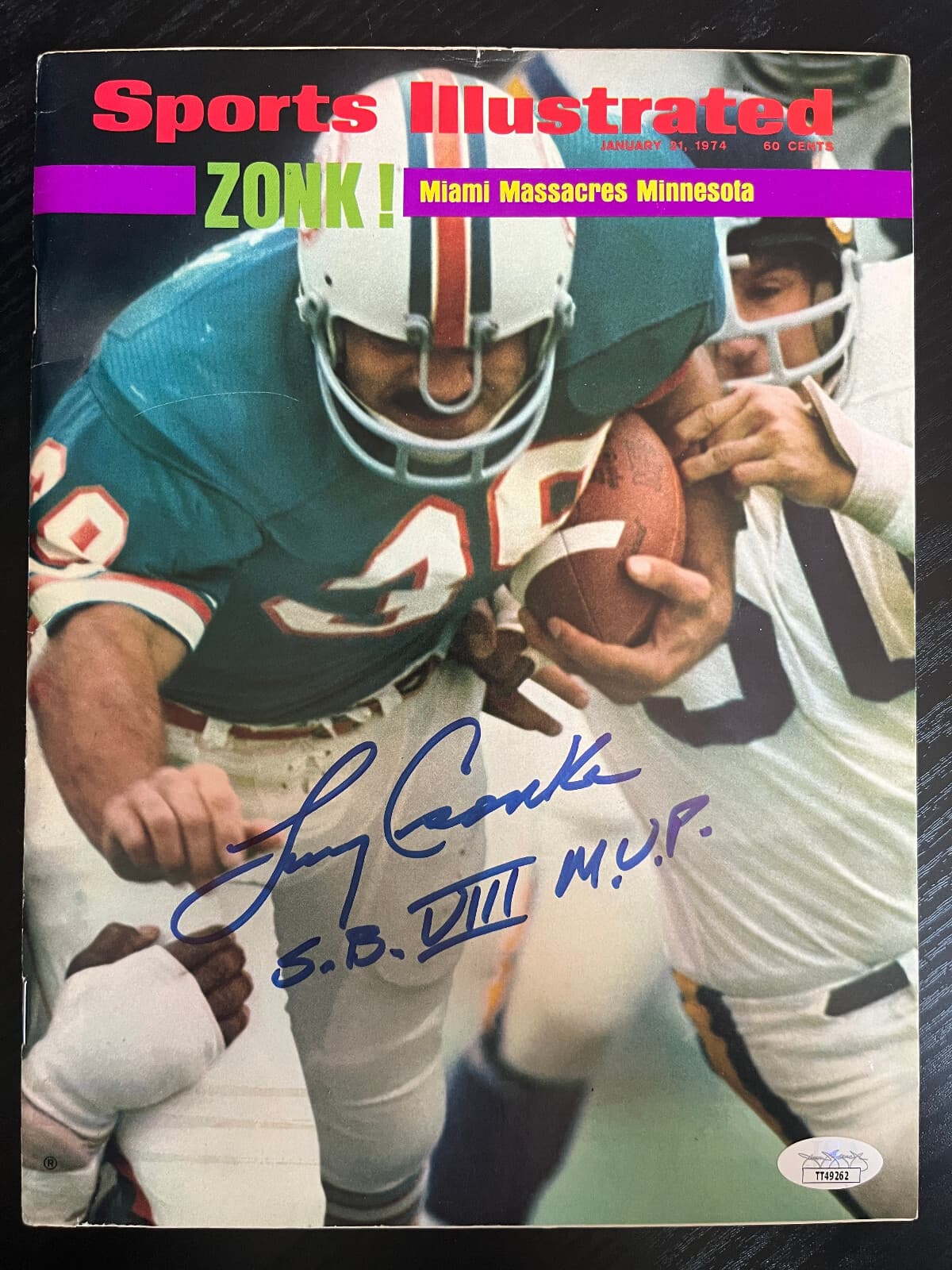 Larry Csonka signed 1974 Sports Illustrated Magazine JSA COA Football HOF E282 2