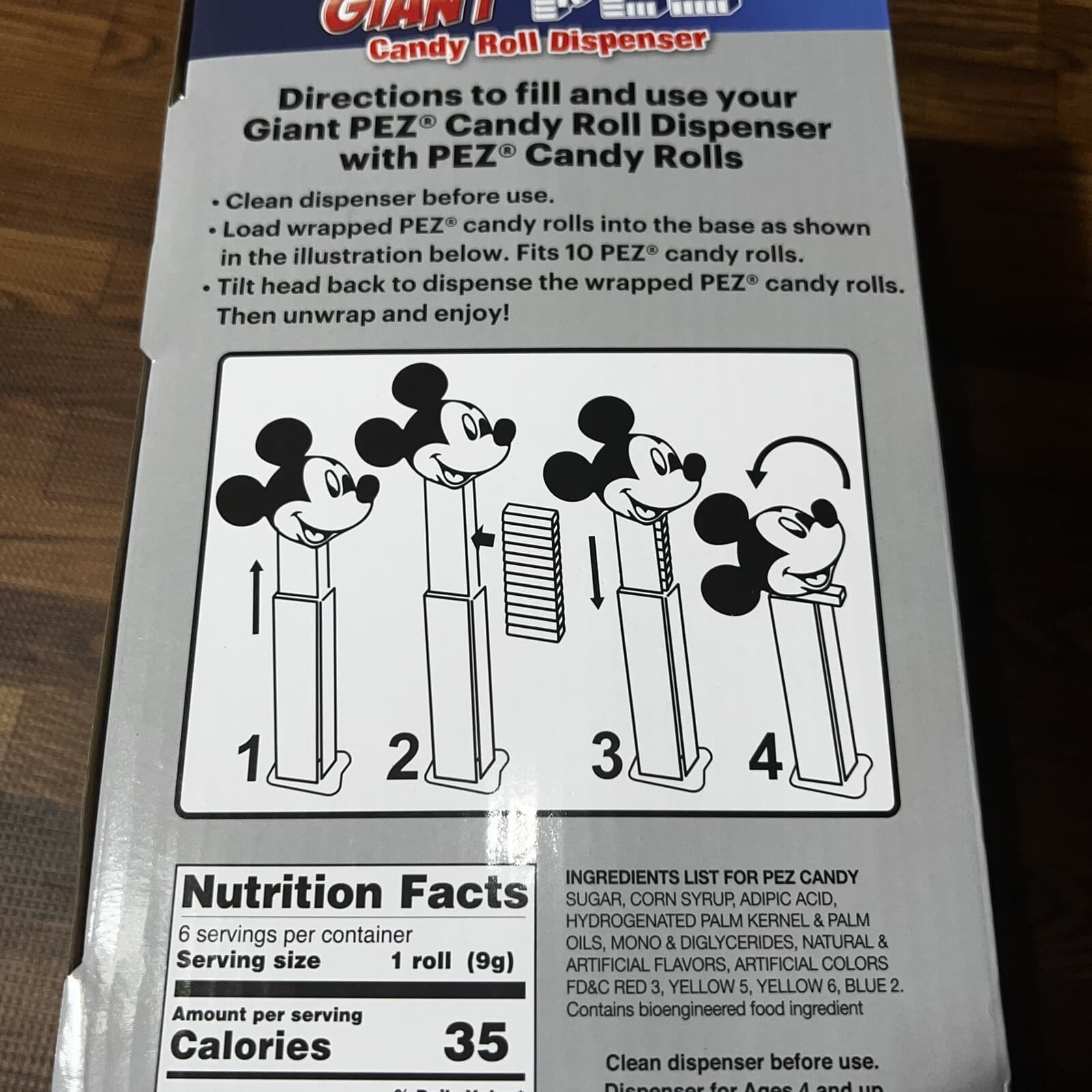 DISNEY 100 Giant Chrome Mickey Mouse PEZ Candy Roll Dispenser Brand New 6