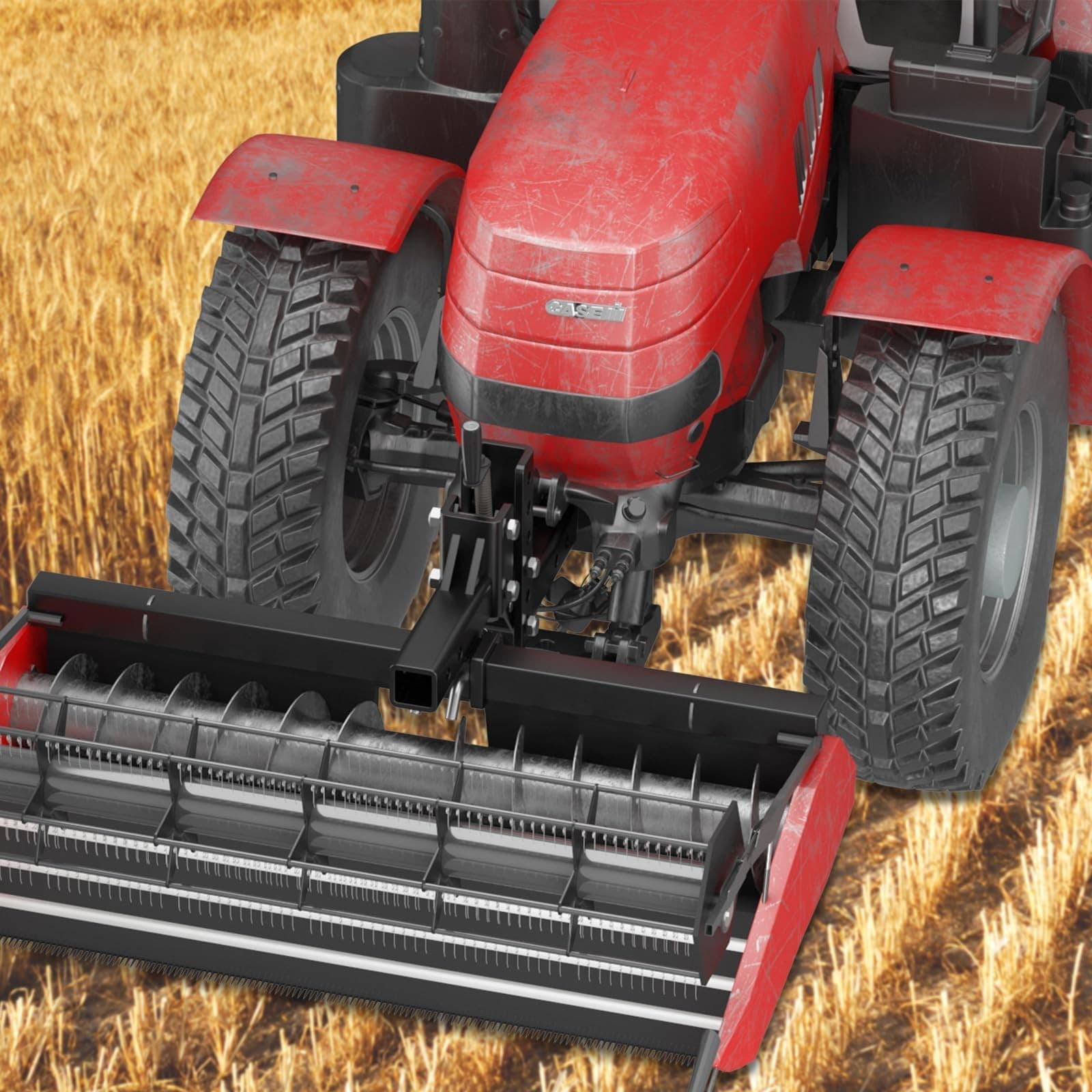 50" Manual Implement Lift, 1-Point and 2-Inch Receiver for ATV/UTV Tractors 3