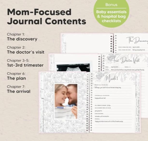 Pregnancy Journal -Pink & White Blossom  by Keababies BRAND NE 3