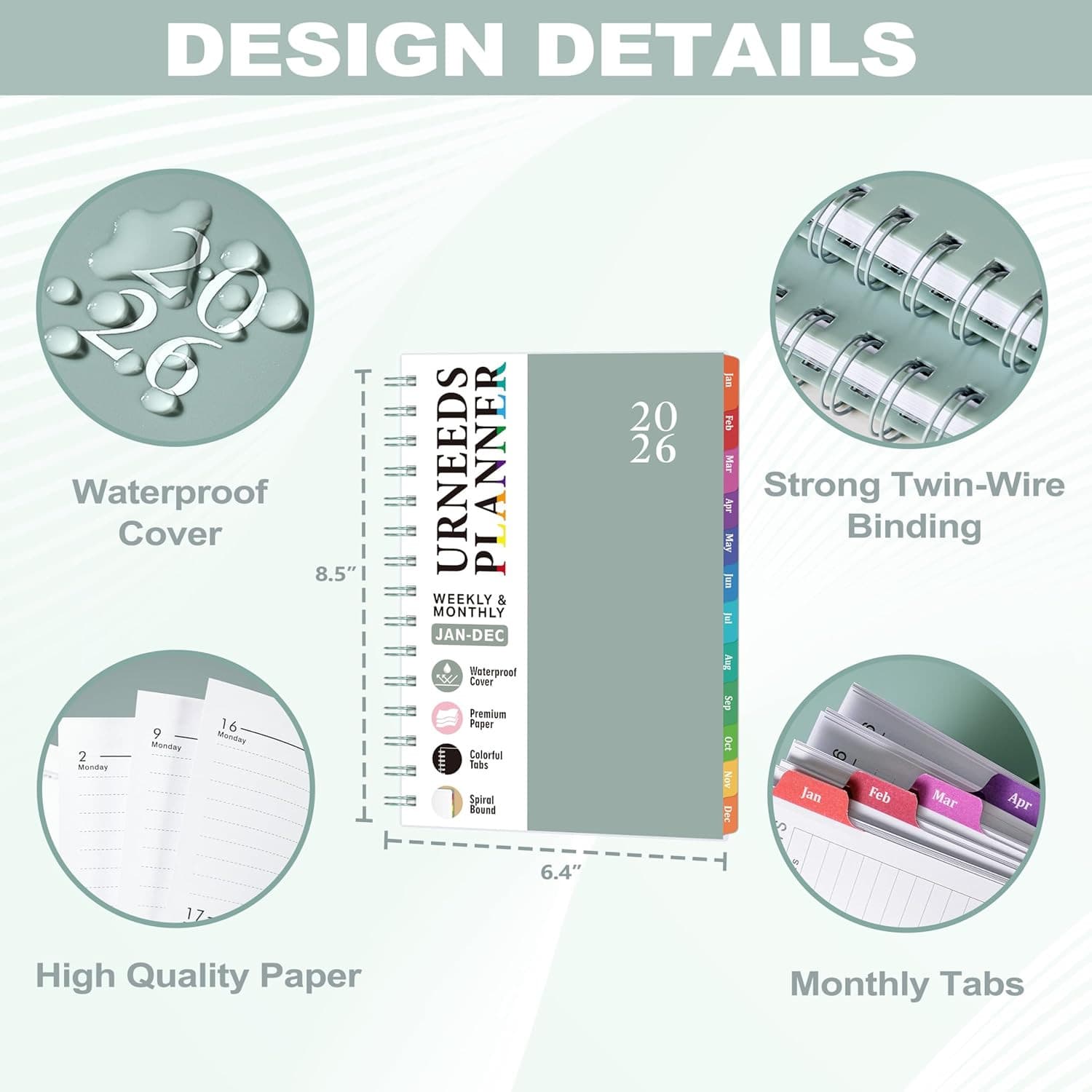 2026 Planner - 2026 Planner Weekly and Monthly from Jan. 2026 - Dec. 2026, Calen 3