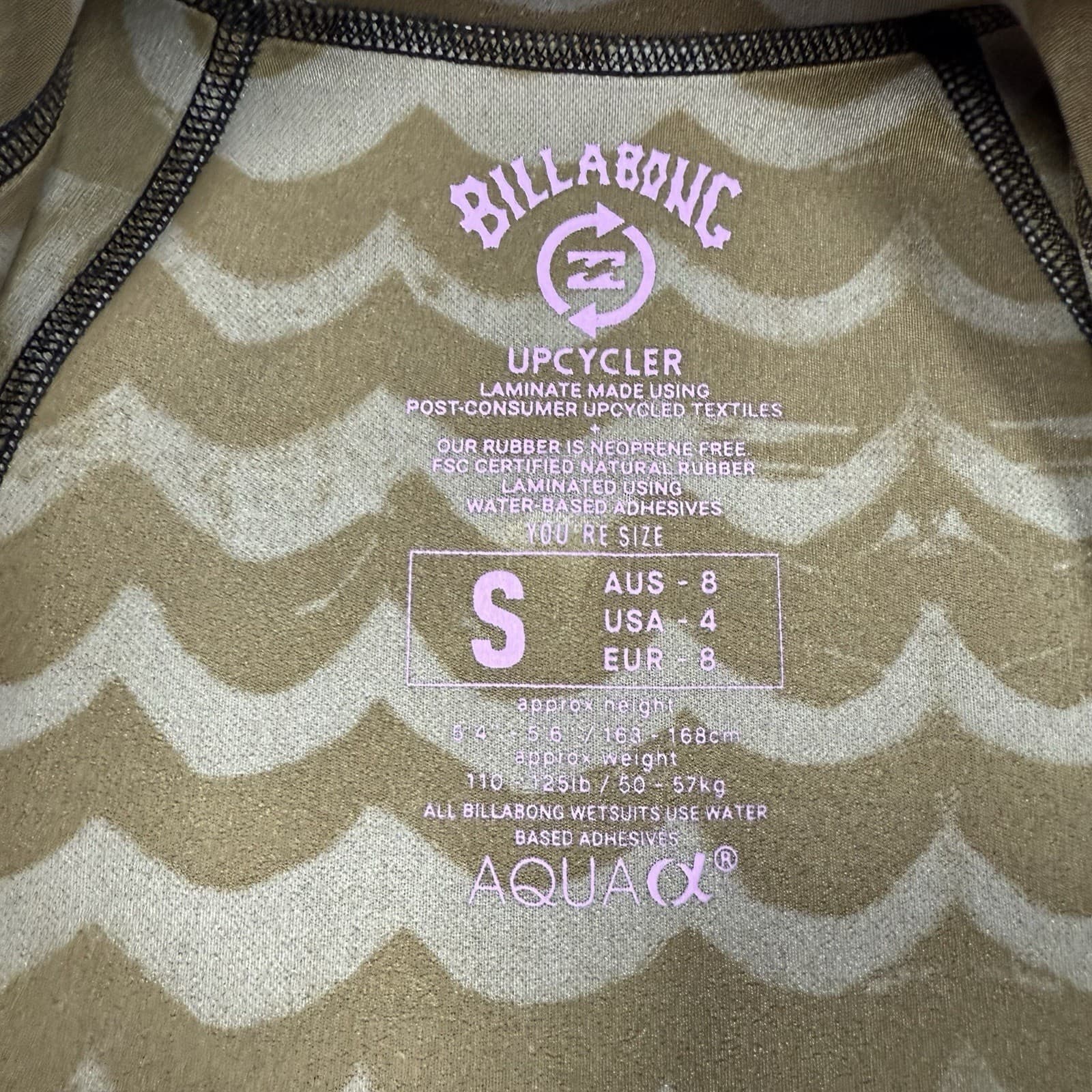 Billabong Wetsuit Jacket Surf Capsule Peeky Floral Zip Top Blue Women's Small 6