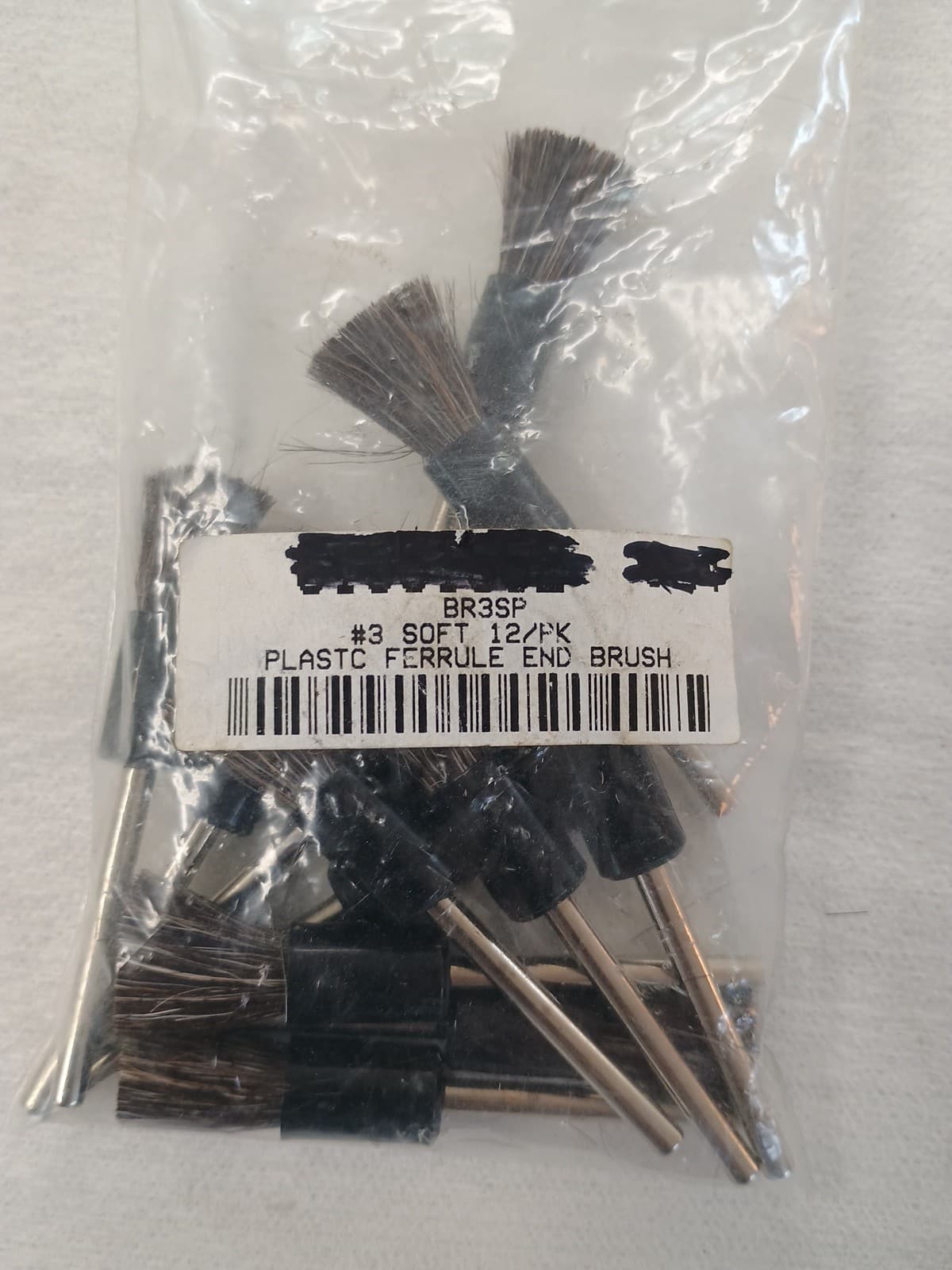 #3 Soft Plastic Ferrule end Brush BR3SP pack of 12 pcs 4