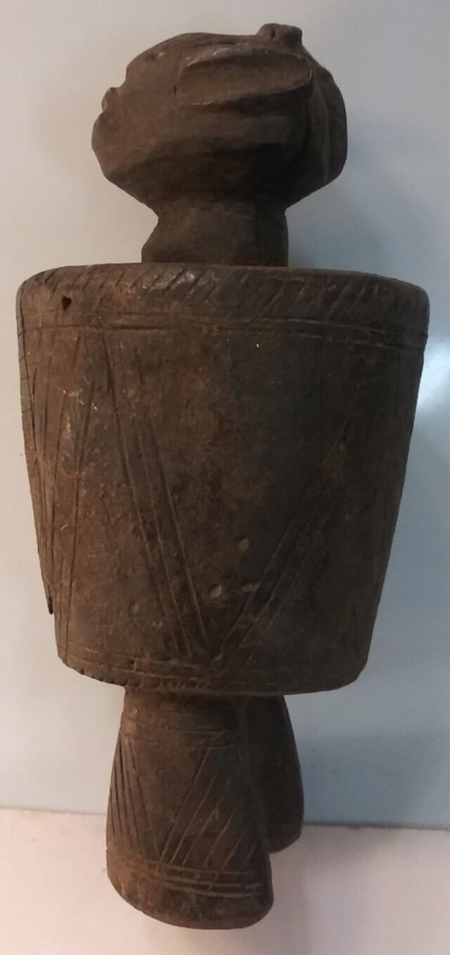 Antique African Carved Wood Figure. Storage Auction Find. 2