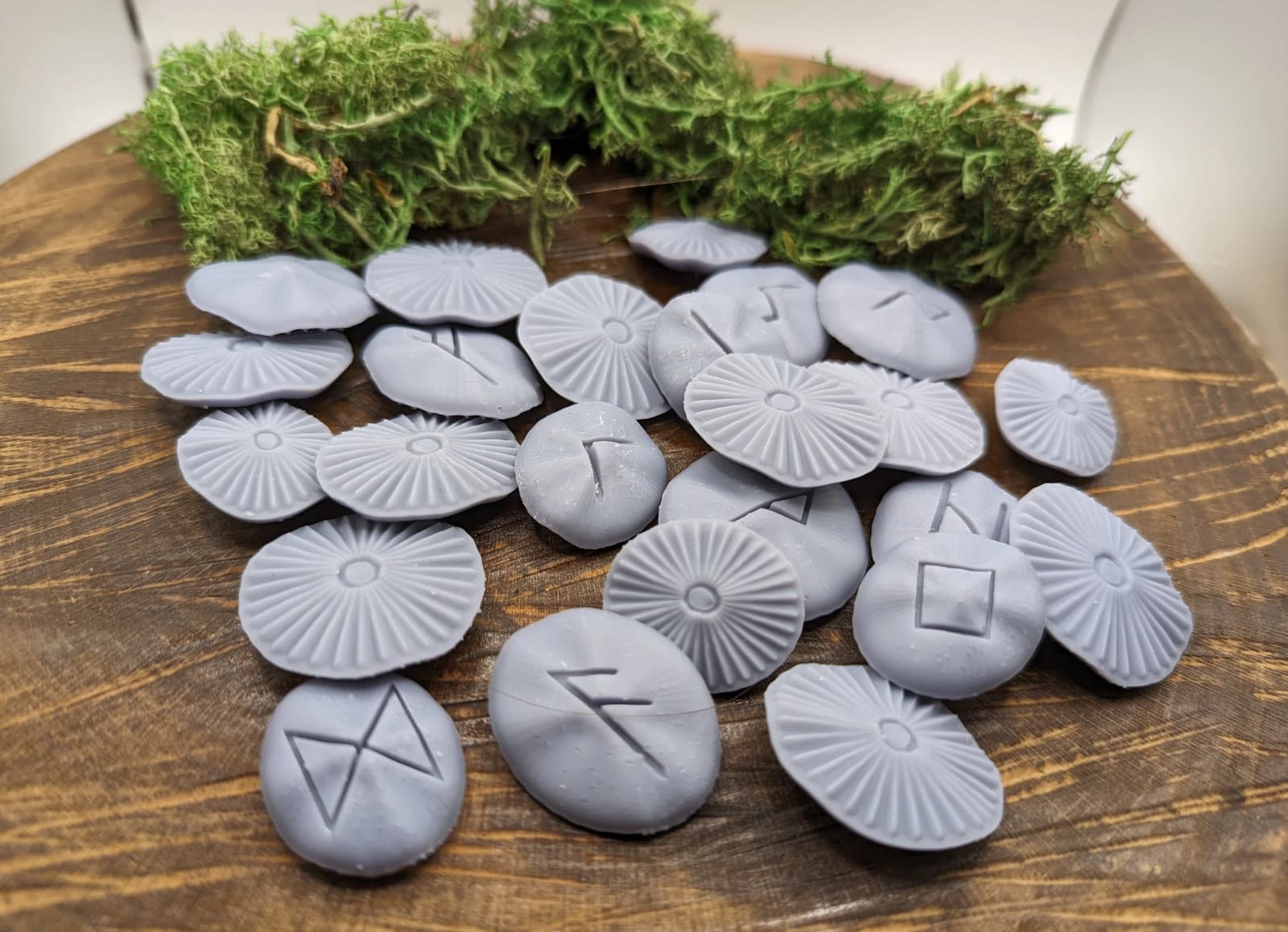 Elder Futhark Mushroom Runes Set Norse Elder Futhark Tiles Ritual Divination 4