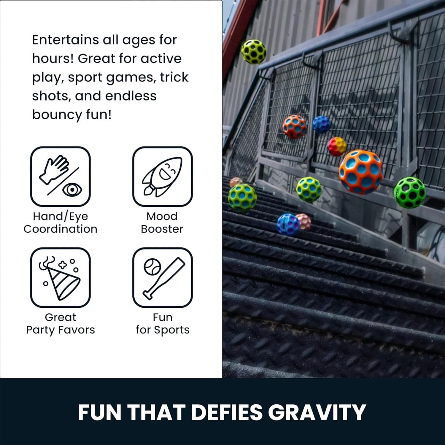 Waboba Dark Side of the Moon Ball, Hyper Bouncing - Blue 4