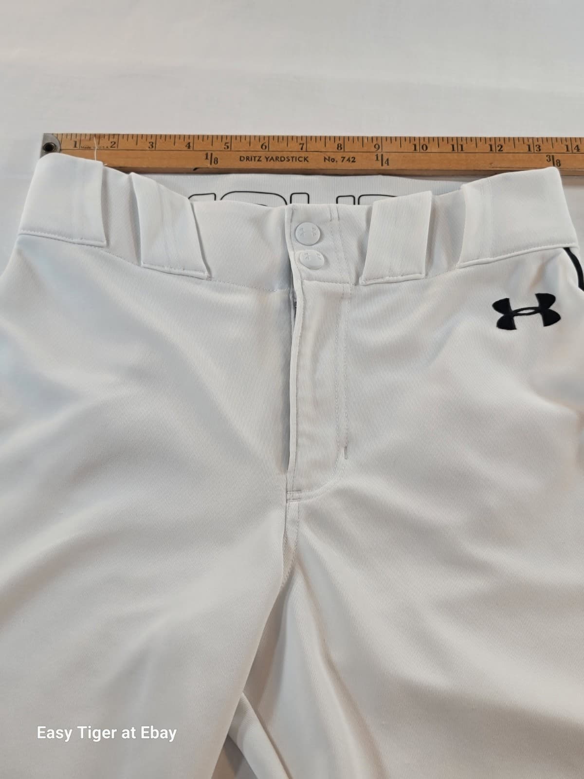 Under Armour Relaxed Fit Loose HEAT GEAR 28x31 Small MEDIUM Baseball Pants White 6