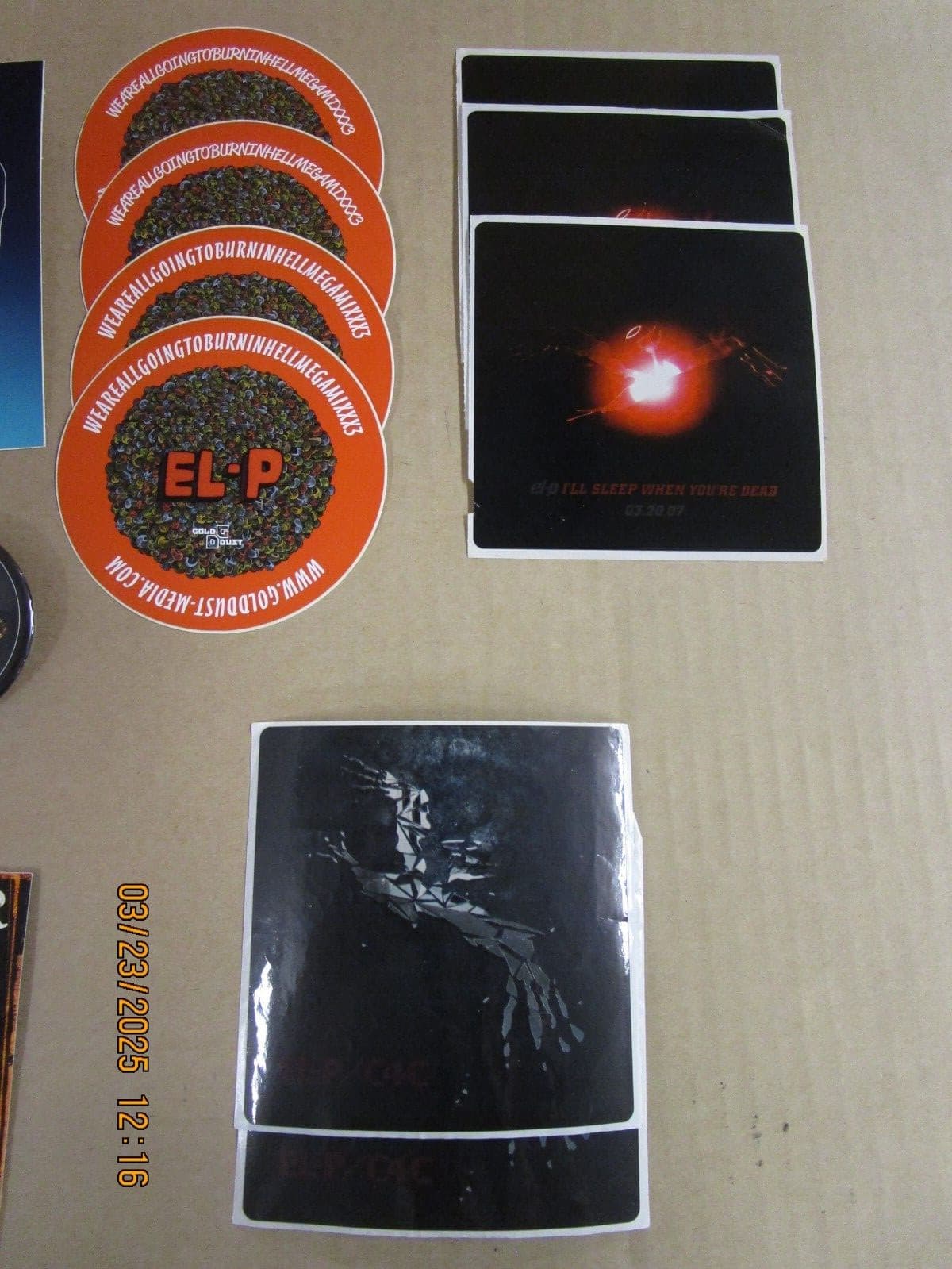 KILLER MIKE EL-P RUN THE JEWELS 23XSticker / Pin Solo Album Lot New! Unused! 4