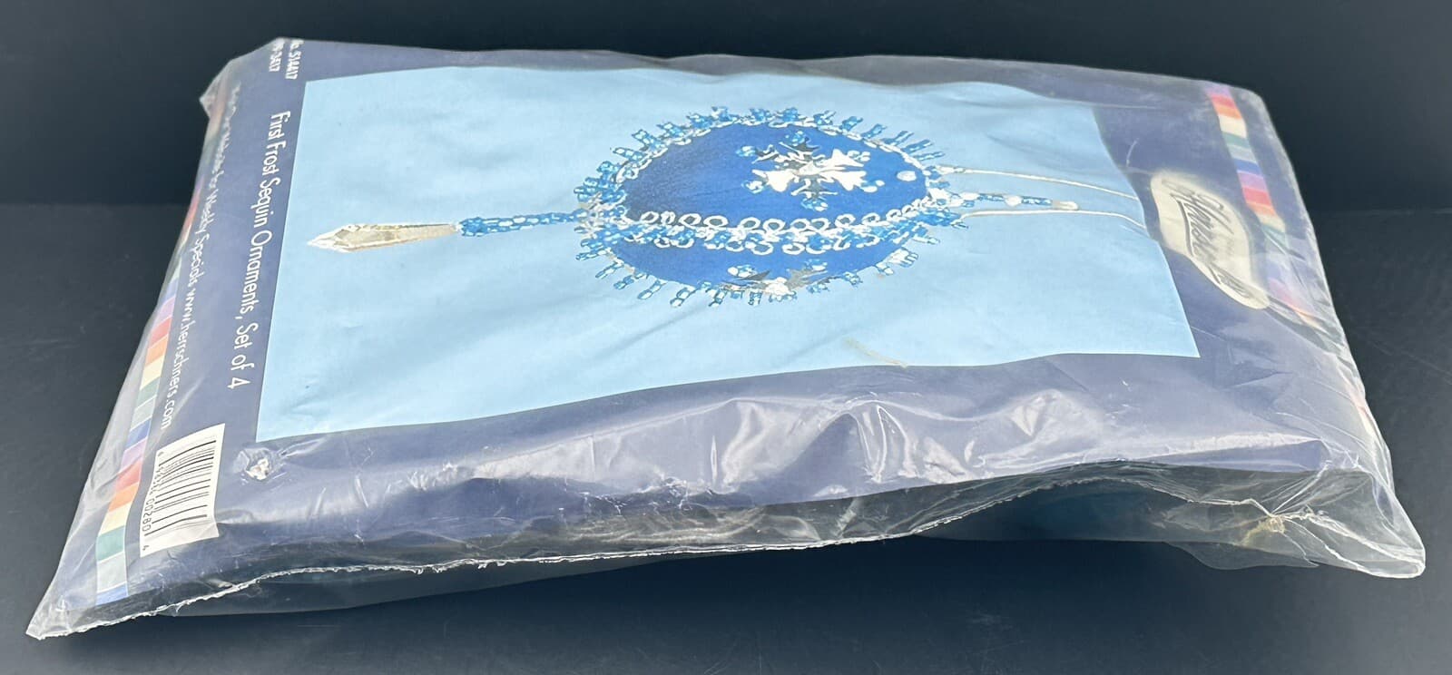 Herrschners Christmas Ornament Kit First Frost Sequins Blue 514417 4