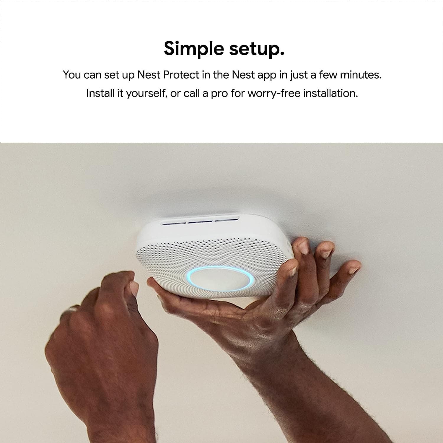 Google Nest Protect Smoke Alarm and Carbon Monoxide Detector White 3