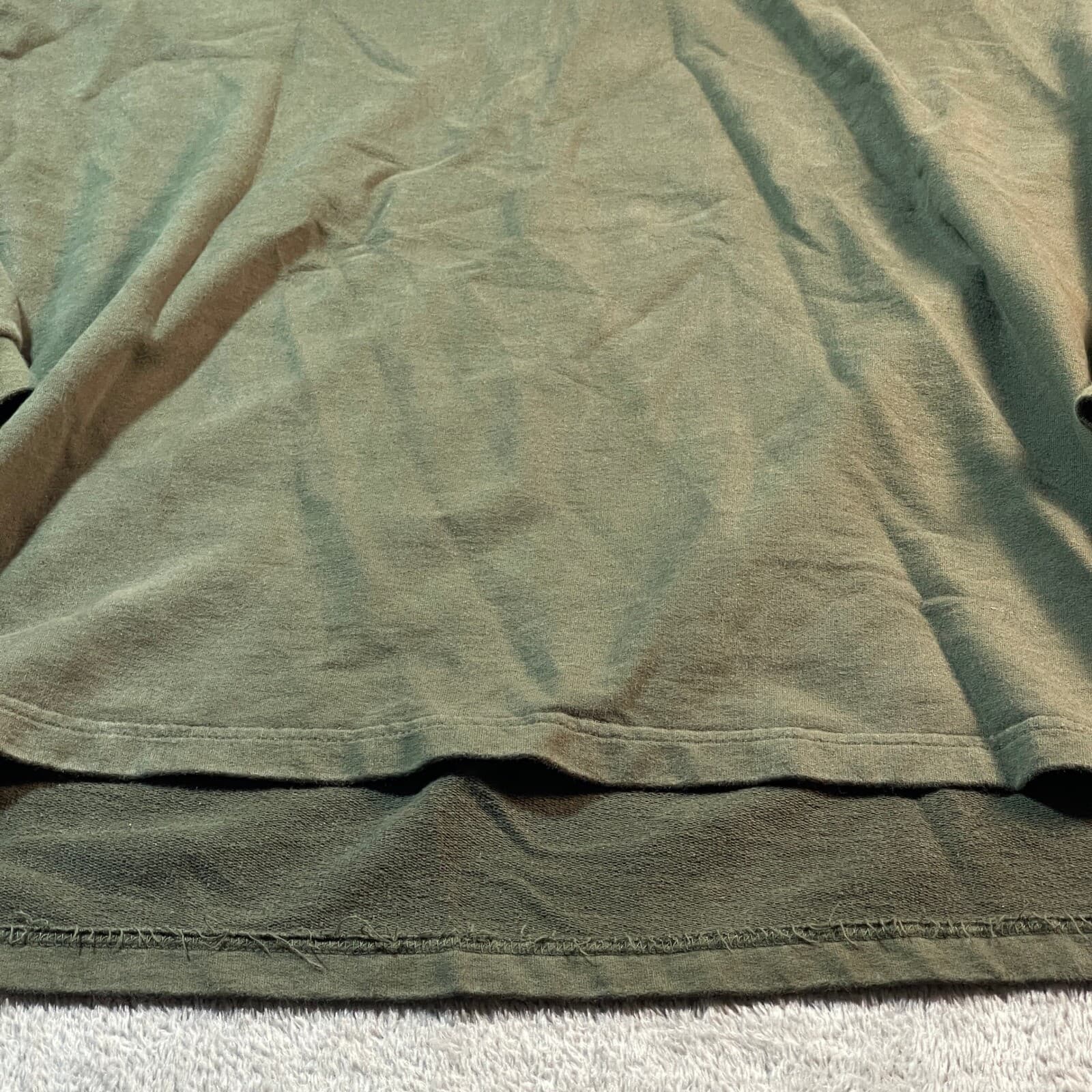 Browning Sweater Men's Large Quarter Zip Pullover Olive Green Outdoors Hunting 3