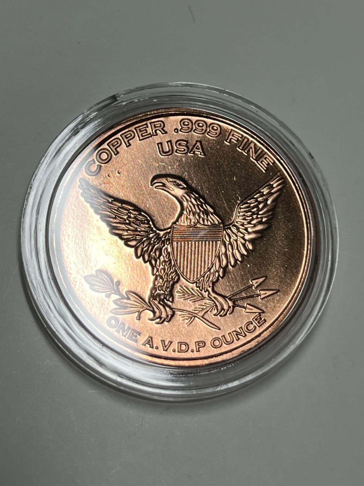 1 oz Copper Round - Canada Maple Leaf Design in Protective Capsule 2