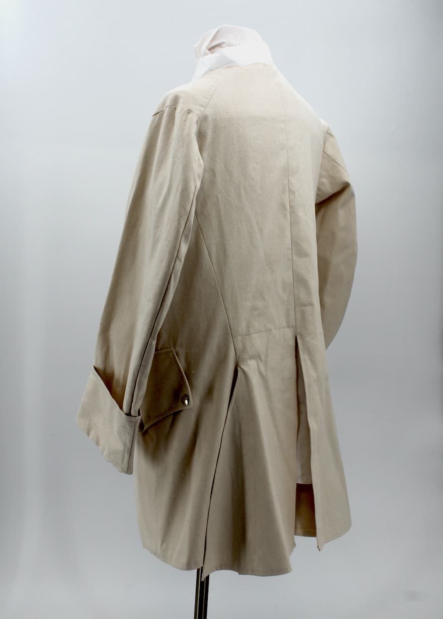 Colonial Period Osnaburg Sleeved Waistcoat - F&I, Revolutionary War - Size 42 3