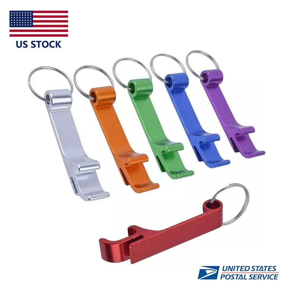 2Pcs Portable Beer Bottle Opener Keychain - Aluminum Can Claw, Bar Tool