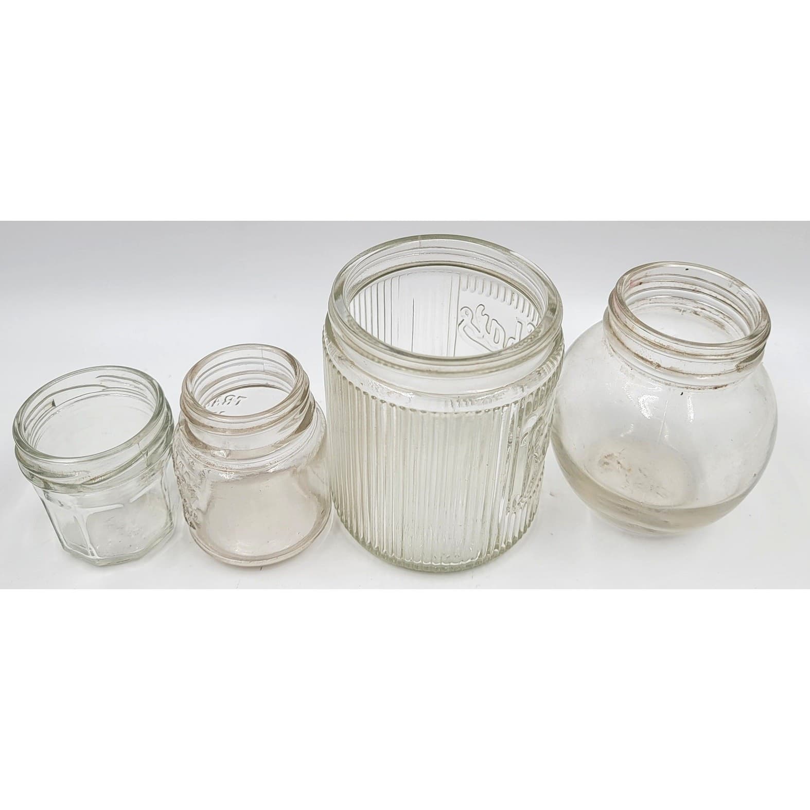 Burma Shave, Vaseline, and Food Jars Lot of 4 from 1930's to 1960's 5