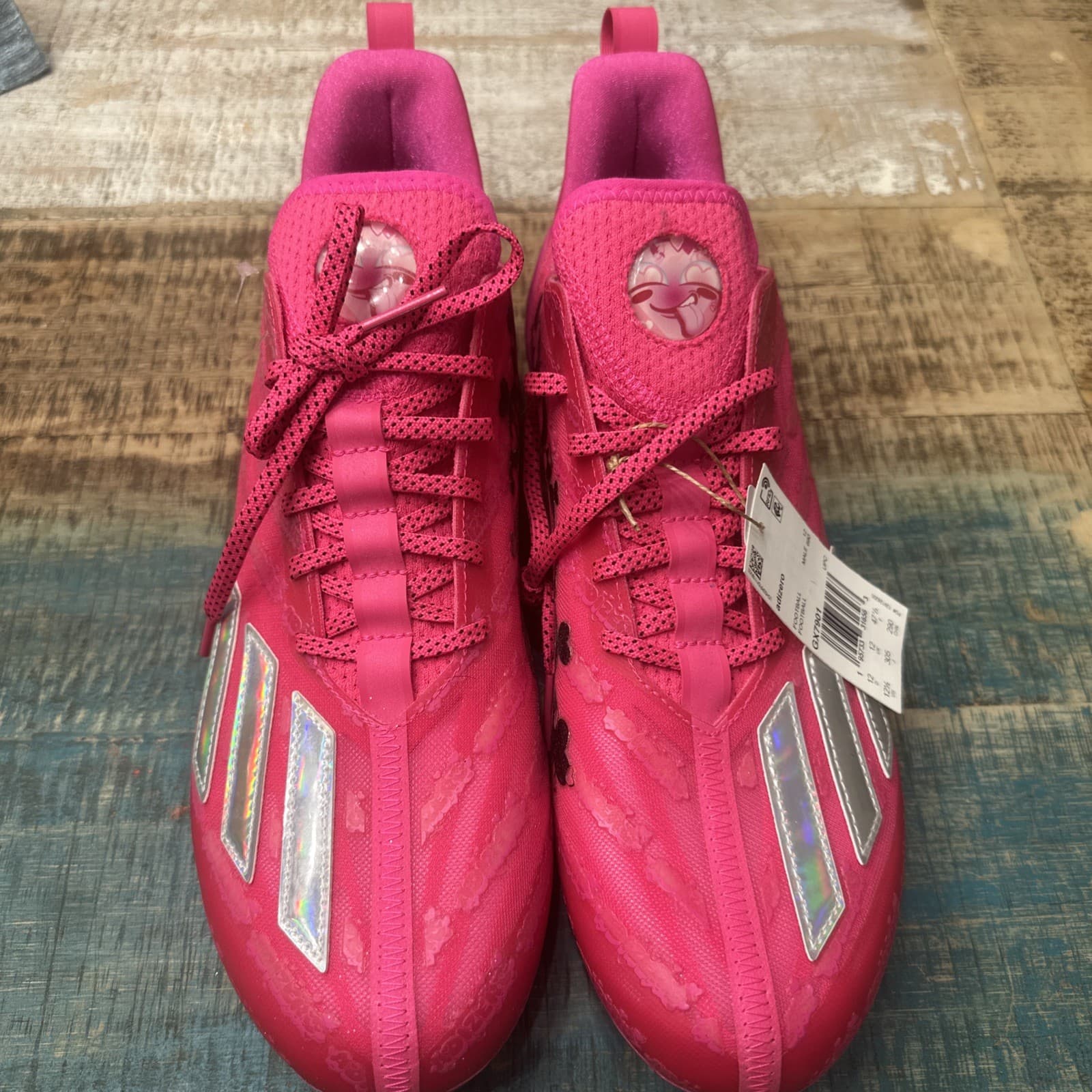 Adidas Adizero 'Big Mood' Football Cleats Pink GX7901 Men Size 12.5