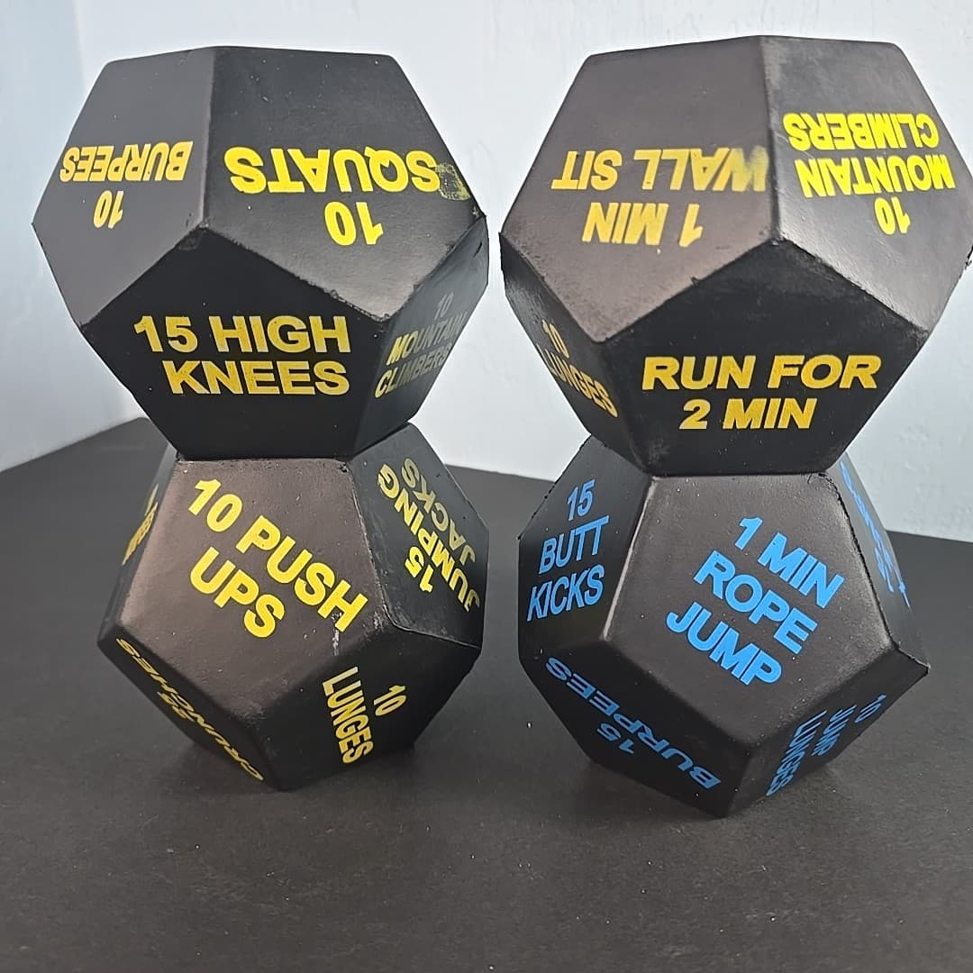 Lot Of 4 Foam Dice Fitness Sports Exercise Set, Exercise Dice, Easy to use  3