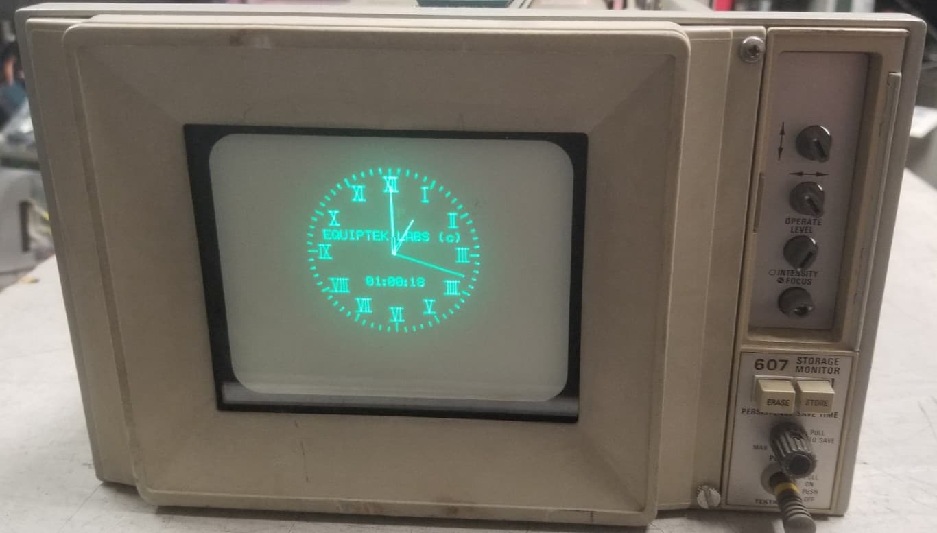 Vector Display XYZ  PERFECT Tektronix 607  X-Y and Z brightness Store mode or RT 2
