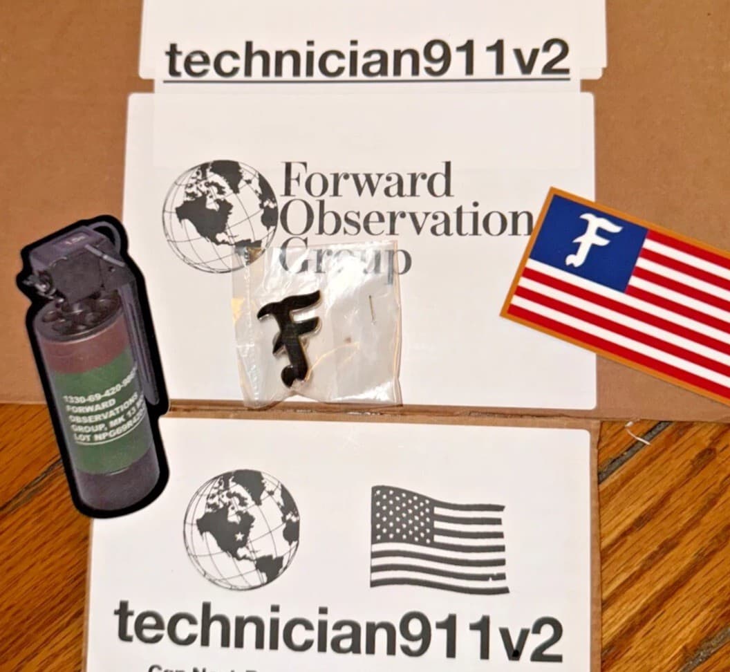 Forward Observations Group F Enamel Pin Black NEW SEALED