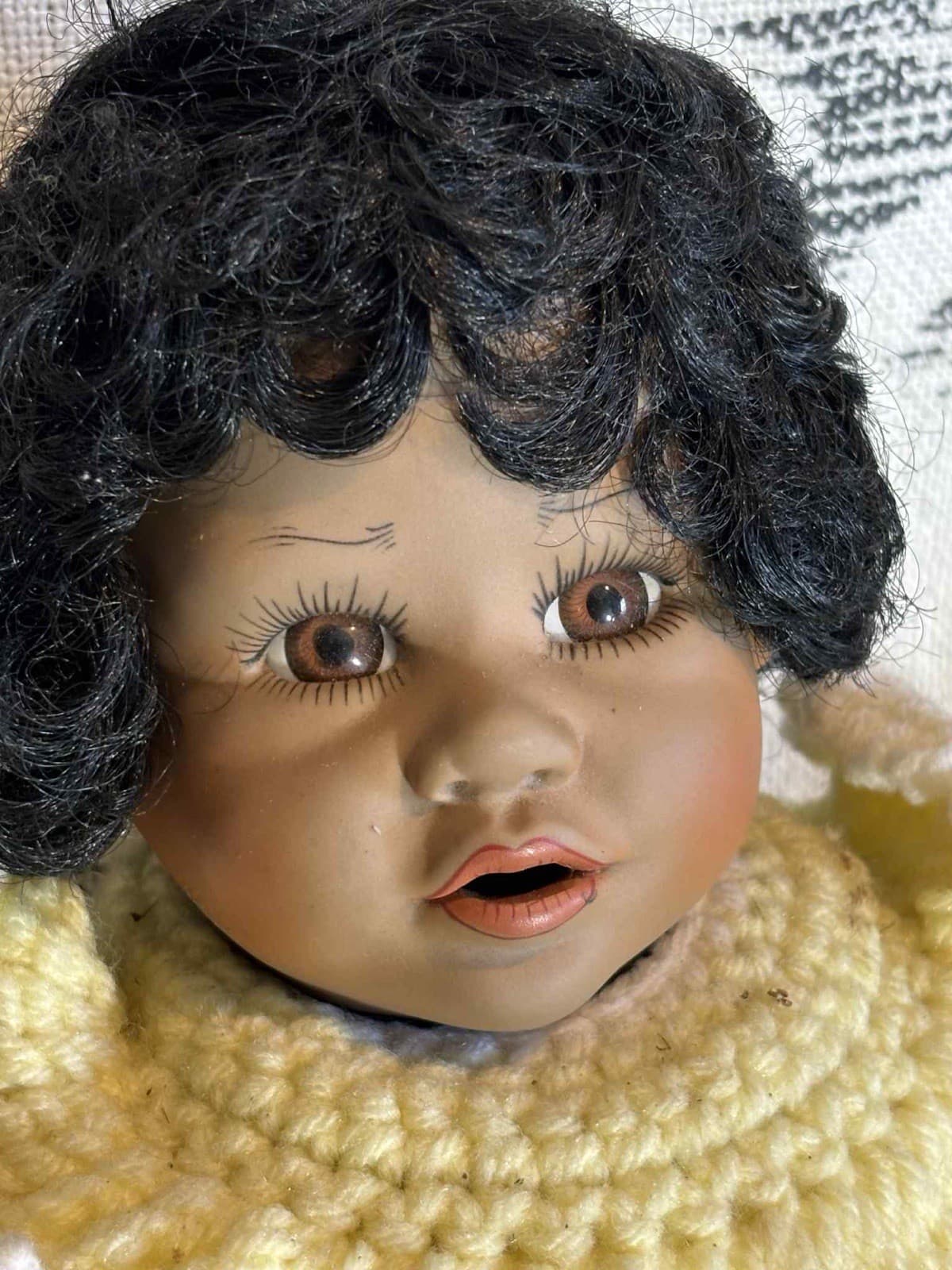 Vintage Haunted Creepy Doll With Outfit Yellow Dress Spooky 4