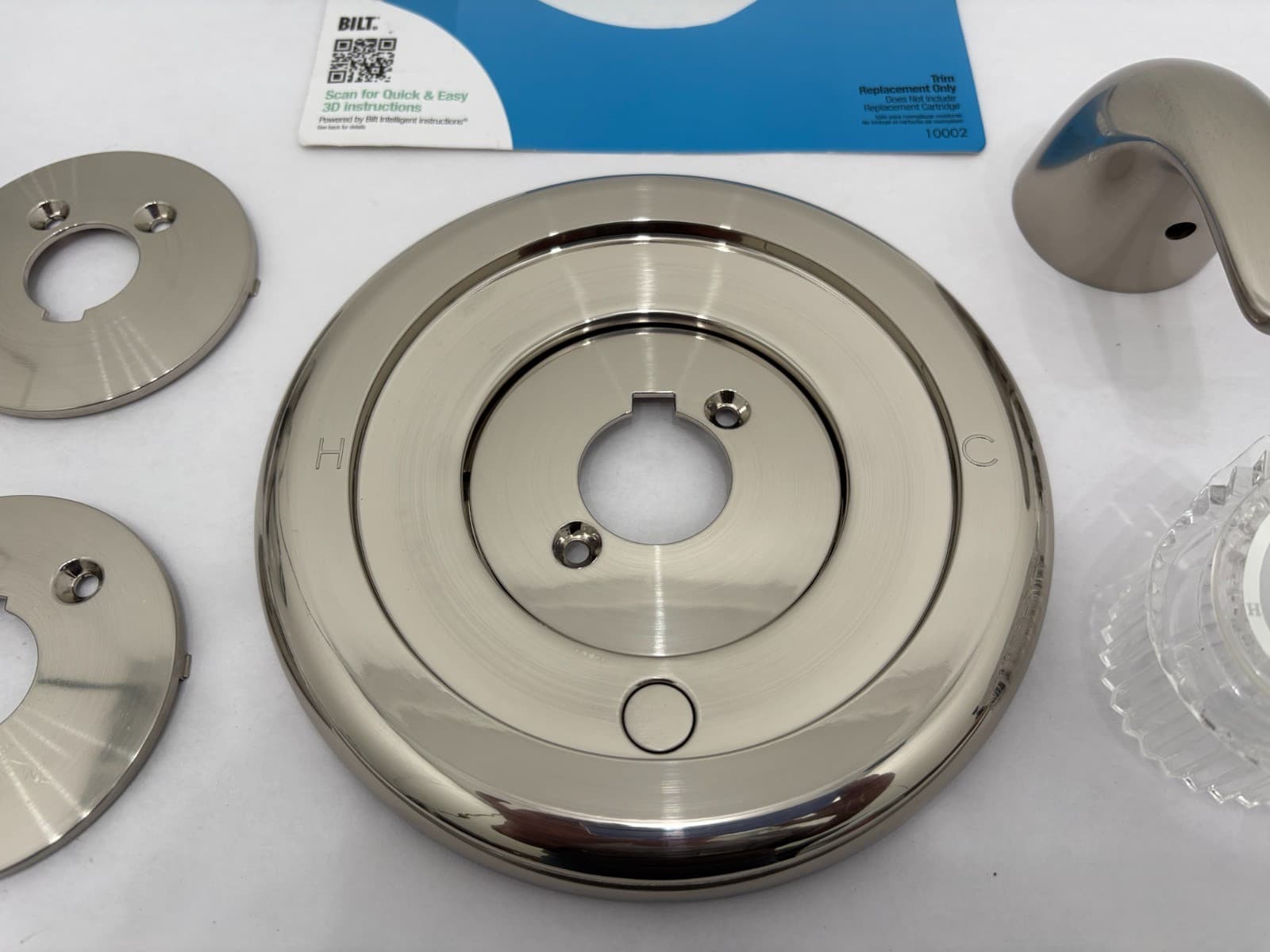 NEW Danco Tub/Shower Trim Kit for Moen BRUSHED NICKEL - 10002 - COSMETIC ISSUES! 2