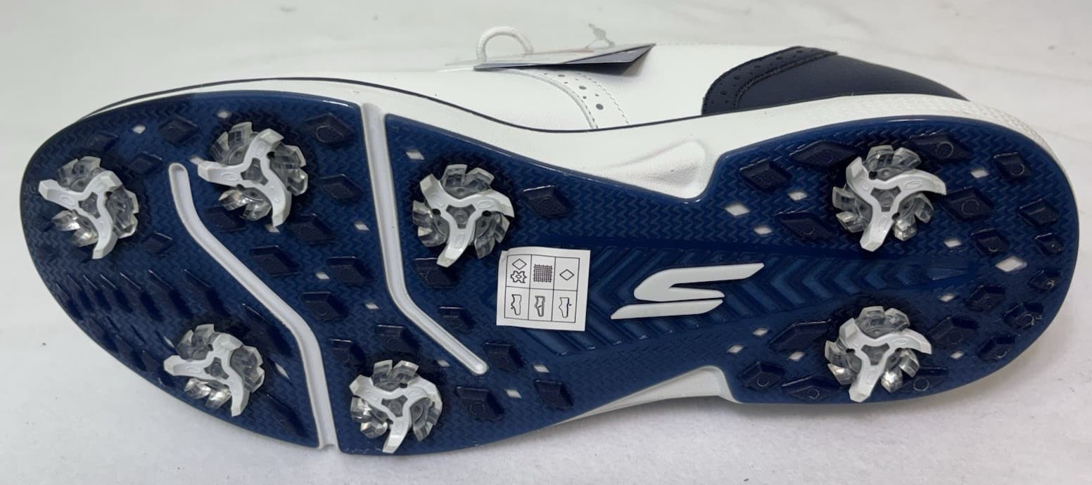 Skechers GO GOLF PRESTIGE Slip Ins Men's Golf Shoes NEW White Navy 4