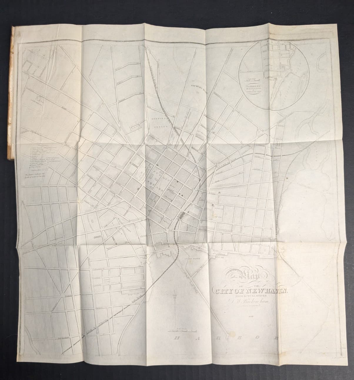 1850-51 Benham's City Directory New Haven, Connecticut with MAP 4