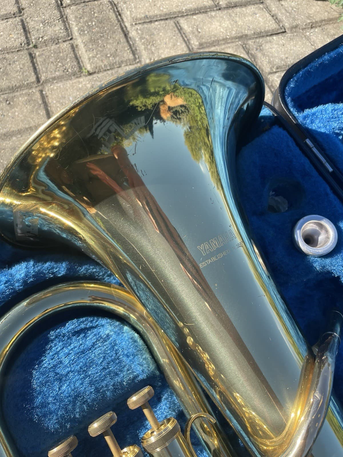 Yamaha YEP-201 3 Valve Euphonium Brass Finish With Original Case Nice Player FS! 2