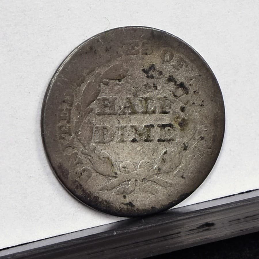 1842 Seated Half Dime - AG Details, Cleaned (#61120-L) 6