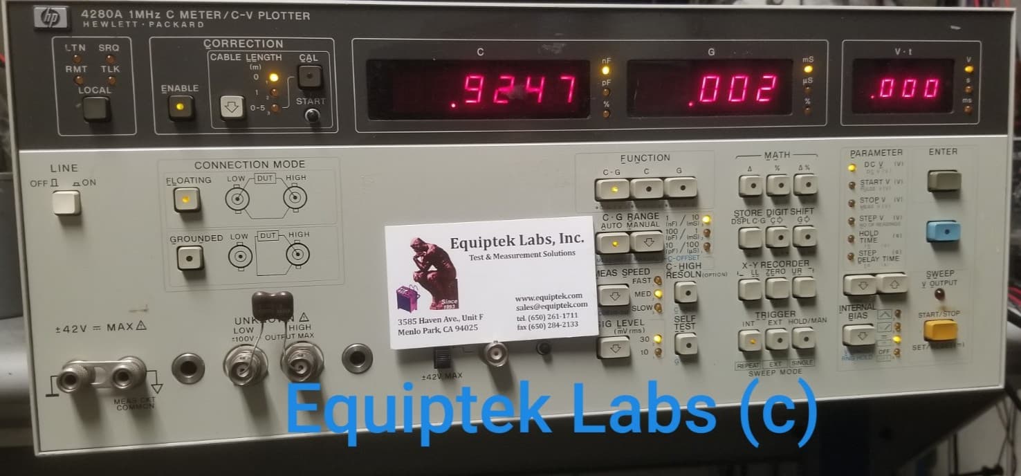 HP 4280A 1 MHz Capacitance Meter C-V Plotter PERFECT +/-100V Bias GPIB interface