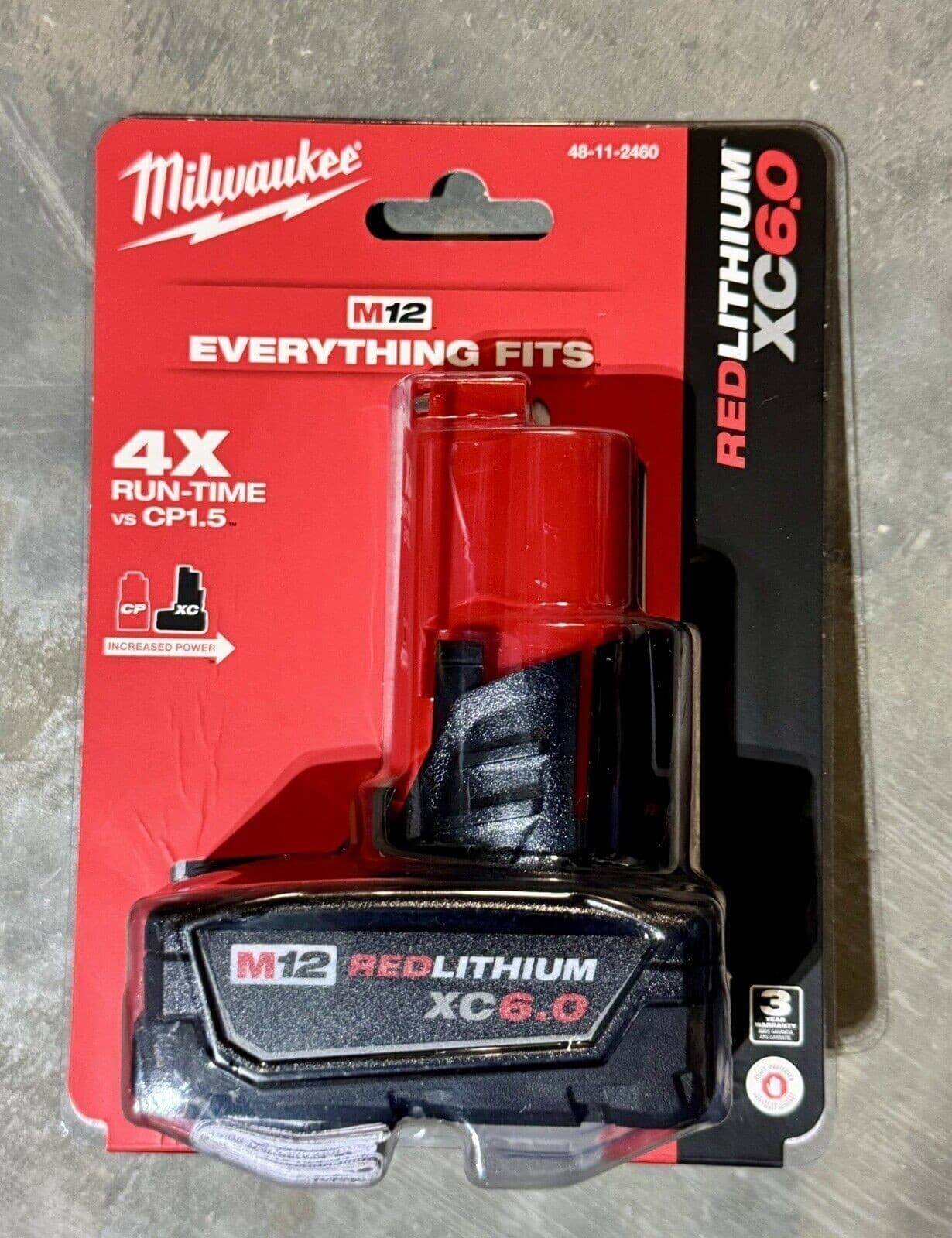 2 PCS MіІwaukеe 48-11-2460 M12 12V RED LITHIUM XC 6.0 Extended Capacity Battery 3
