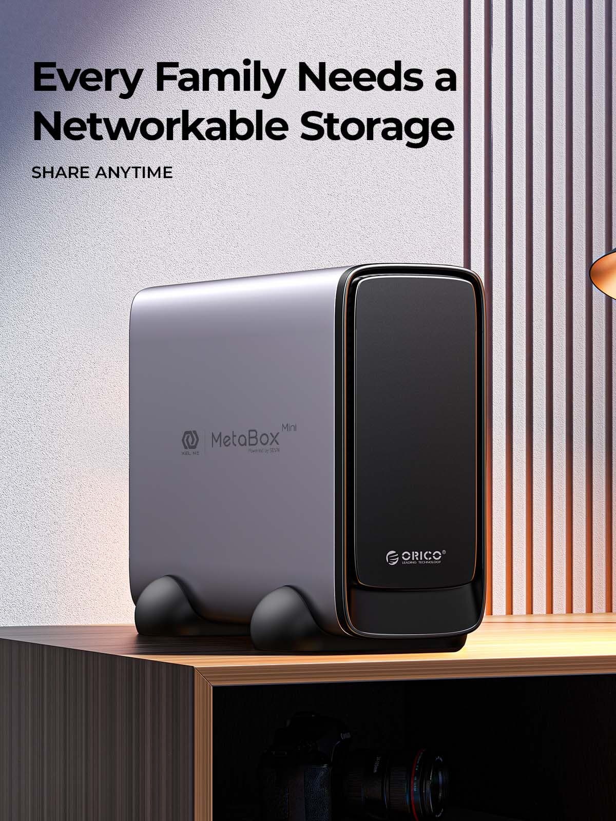 ORICO Private Cloud NAS Storage Networkable Enclosure GbE Office Home  Office US 2