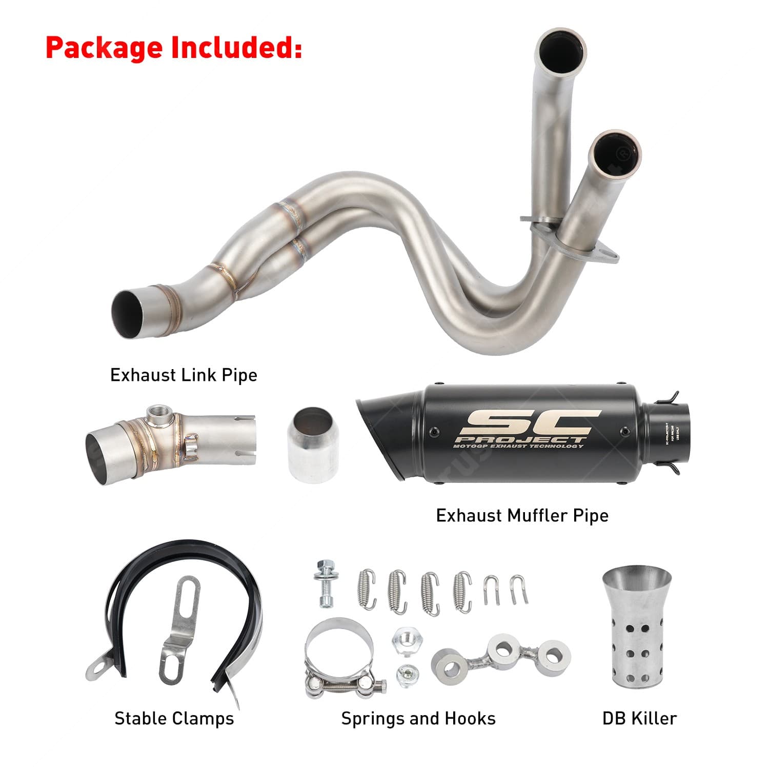 For Kawasaki Ninja 650 Z650 2012-2024 Full System Exhaust Tips Black Header Pipe 2