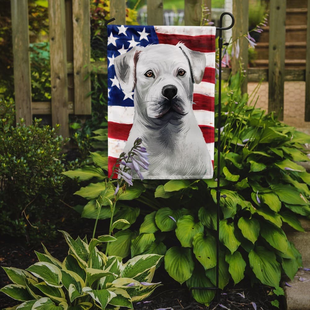 American Bulldog American Flag Garden Flag CK6395GF 2