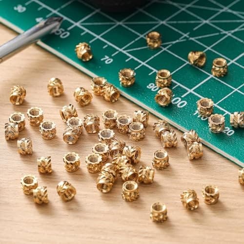 Pcs M3 Heat Inserts Brass Threaded Inserts 3D Printing Knurled M3 x D5 x L4 300 5