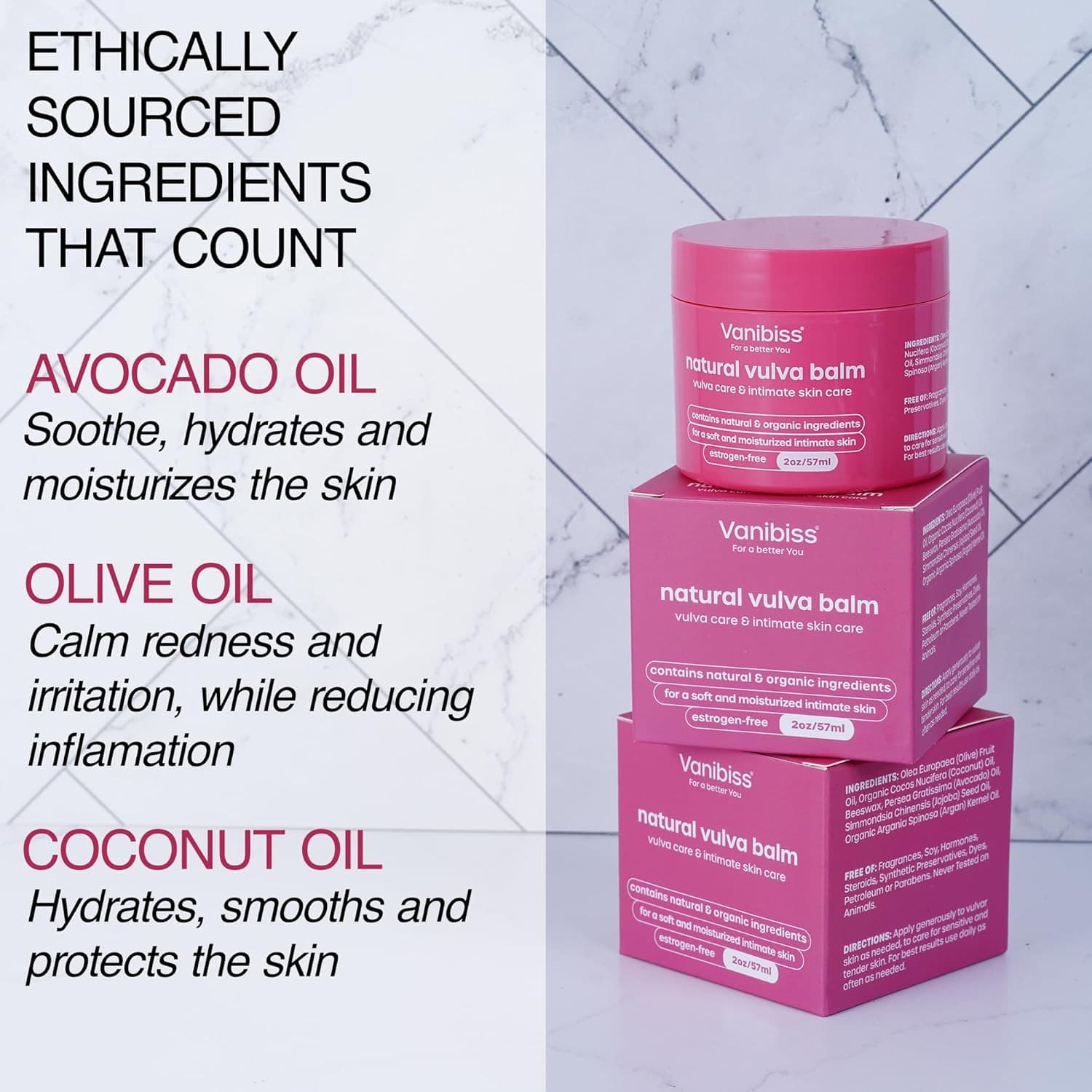 Vanibiss Natural Vulva Balm - Vulva Cream & Vaginal Moisturizer, Hydrating Vulva 4