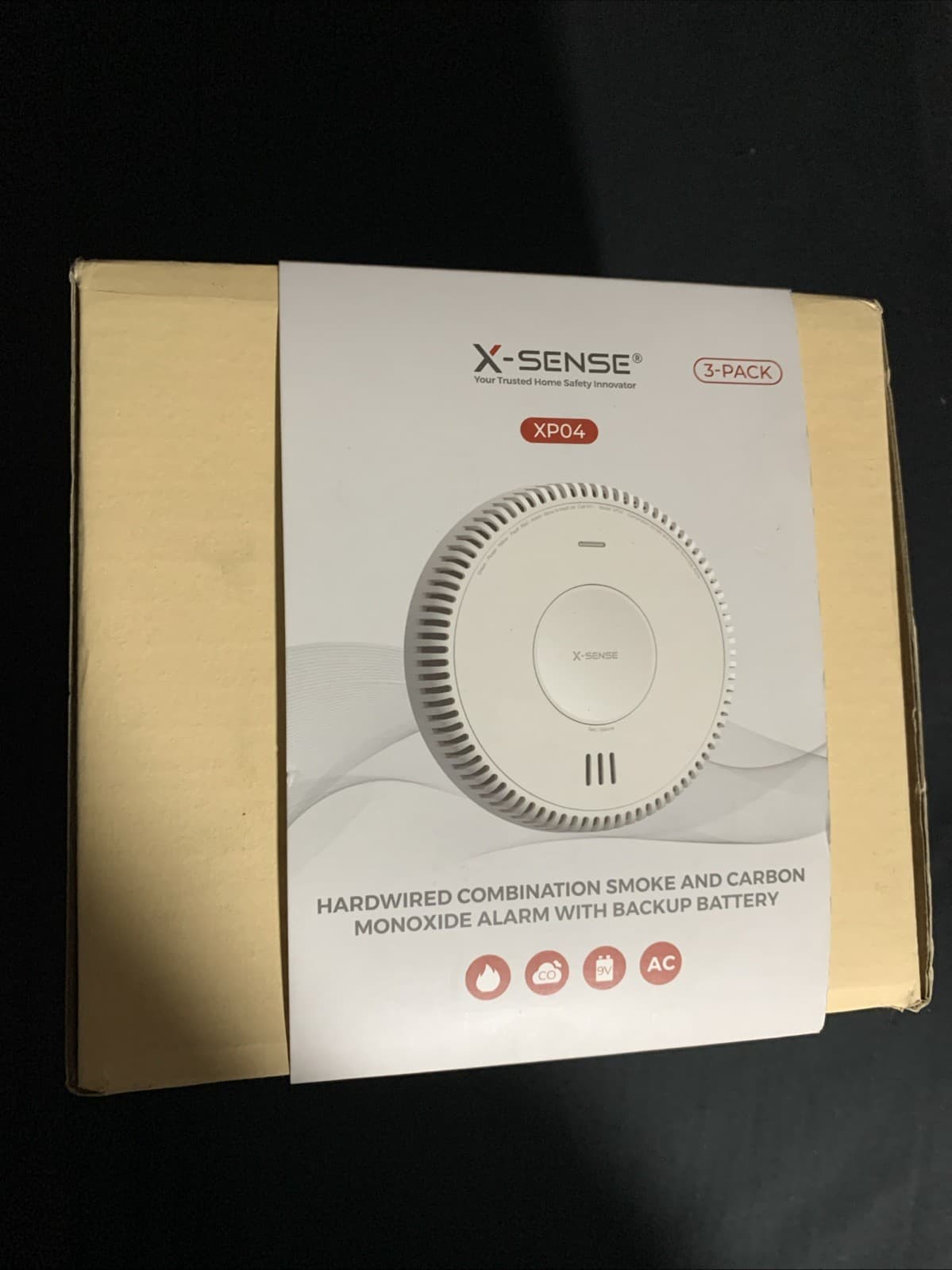 X-Sense-3 Pack AC Hardwired Combination Smoke and Carbon Monoxide Detector- XP04