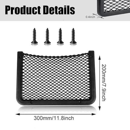 Pieces ABS Plastic Frame Automotive Cargo Nets Car Net Pocket 12 x 7.9 Inch 4 3