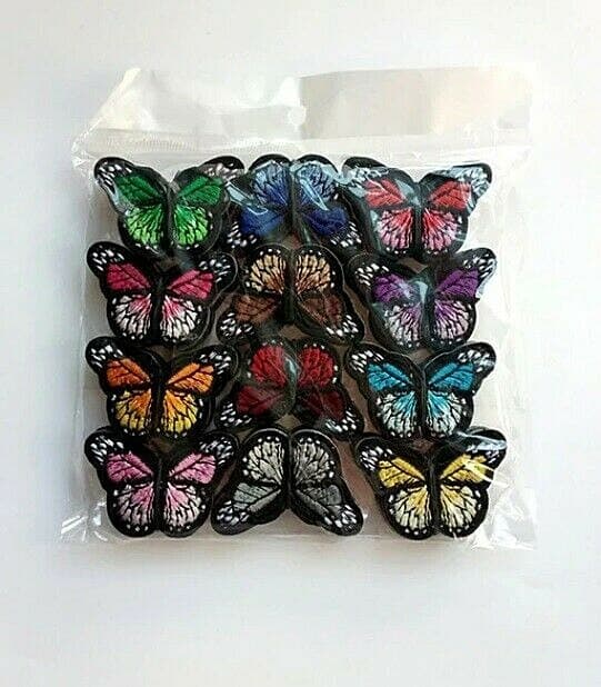 Choice BUTTERFLY 2 Sizes 12 Colors iron on patches 2-3/4" x 2" or 1-3/4" x 1-1/8