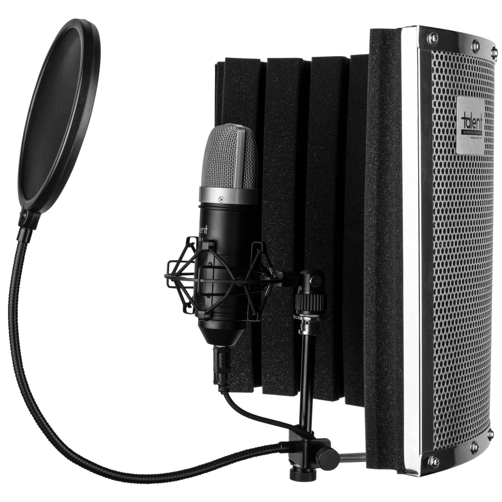 Talent All-In-One USB Home Recording Studio -- Vocal Booth - USB Mic - Shock Mou 3