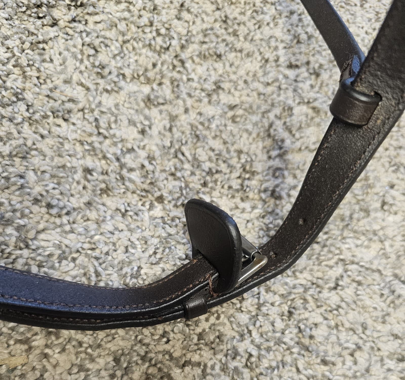 English Noseband Cavesson, Square Raised, Used, Appears WB 2