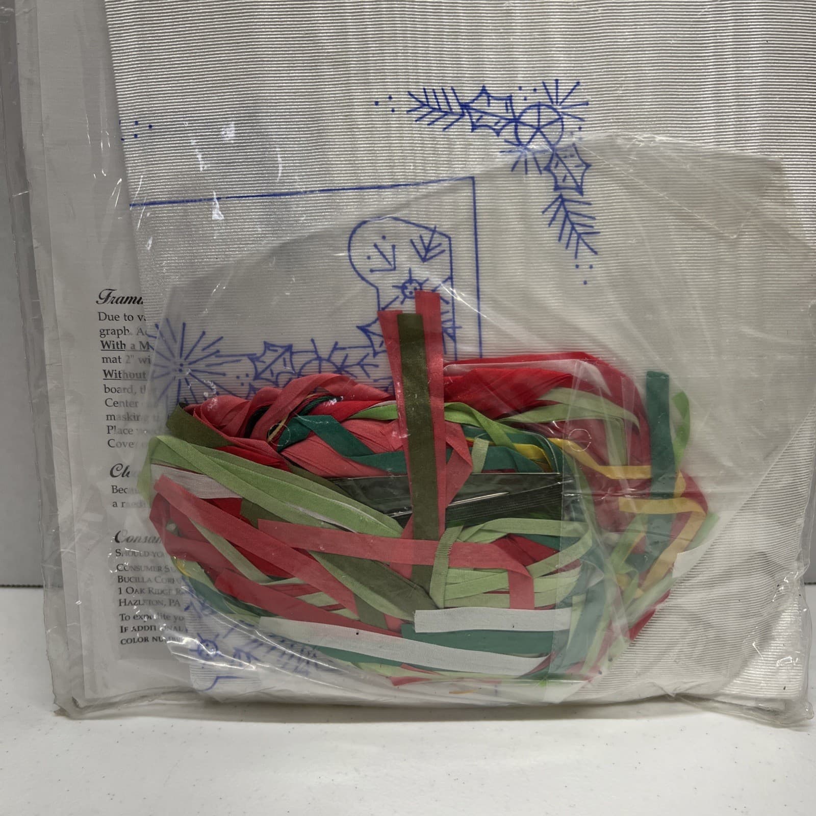 Bucilla Silk Ribbon Embroidery Kit NOEL Holiday Christmas Picture Sealed #83287 6