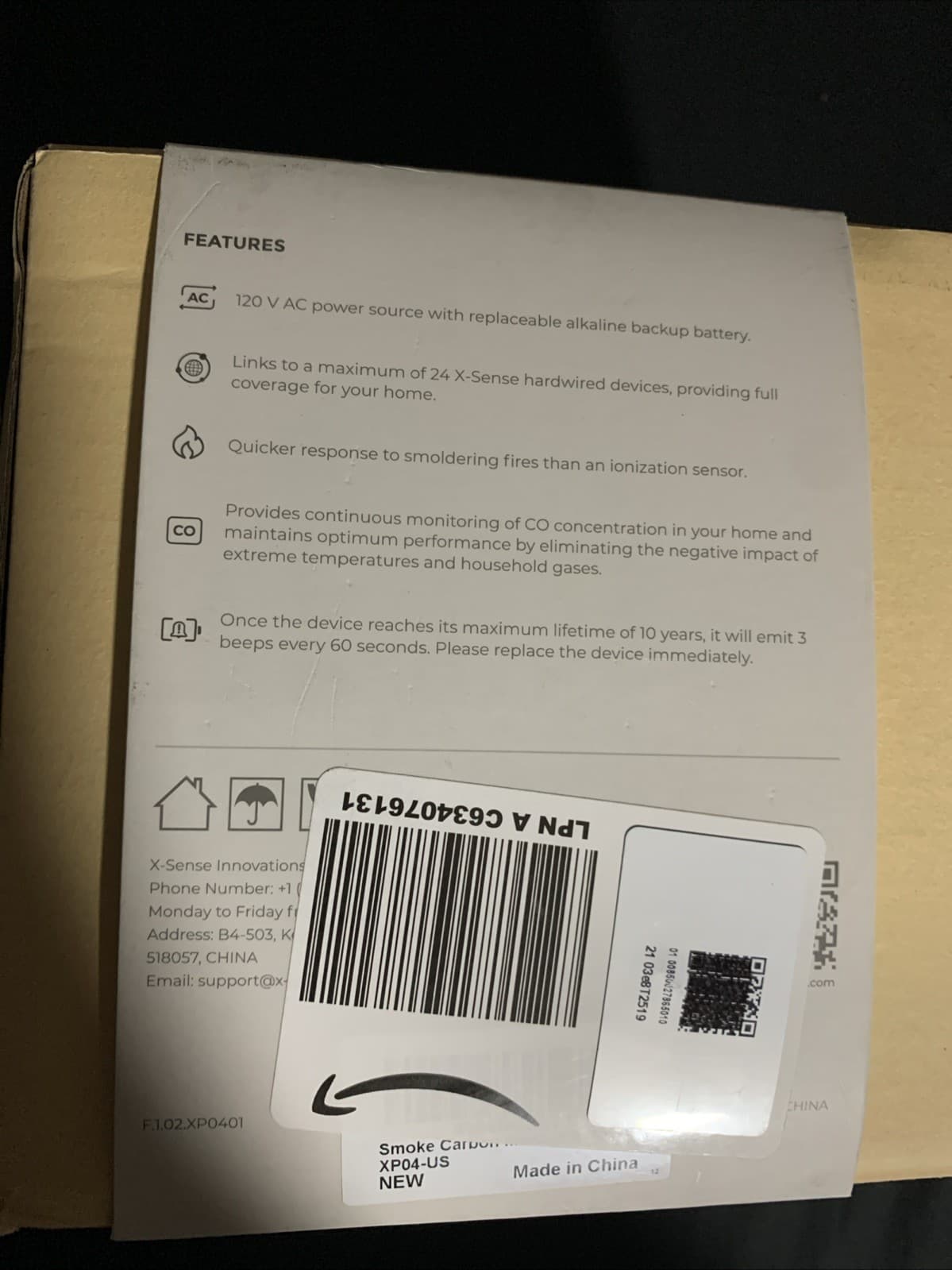 X-Sense-3 Pack AC Hardwired Combination Smoke and Carbon Monoxide Detector- XP04 2
