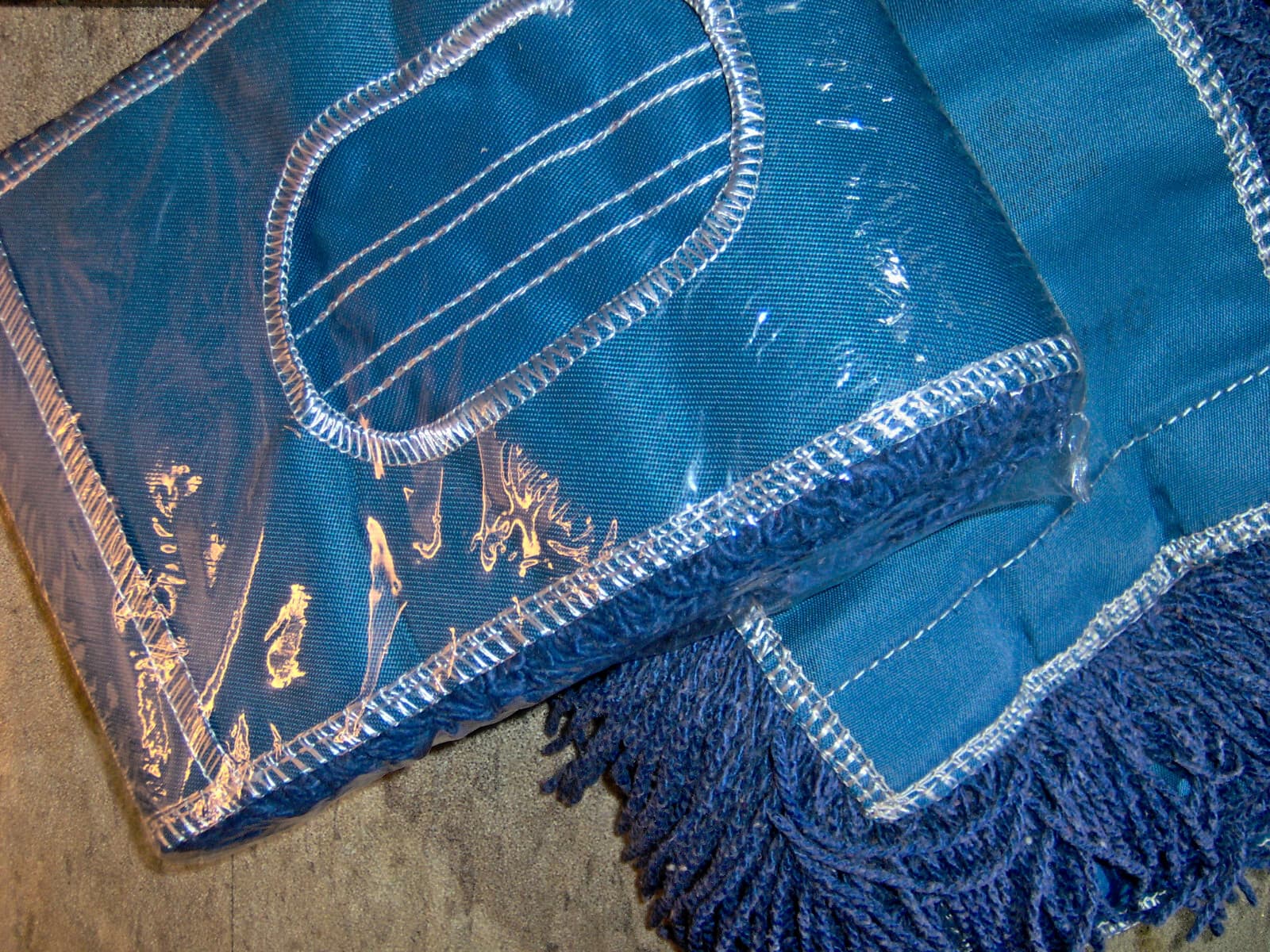 1 New + 1 Used = 2 Dust Mop REPLACEMENT HEADs Blue head 24" Looped 10/20 Cintas 2