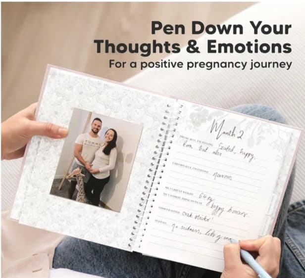 Pregnancy Journal -Pink & White Blossom  by Keababies BRAND NE 4